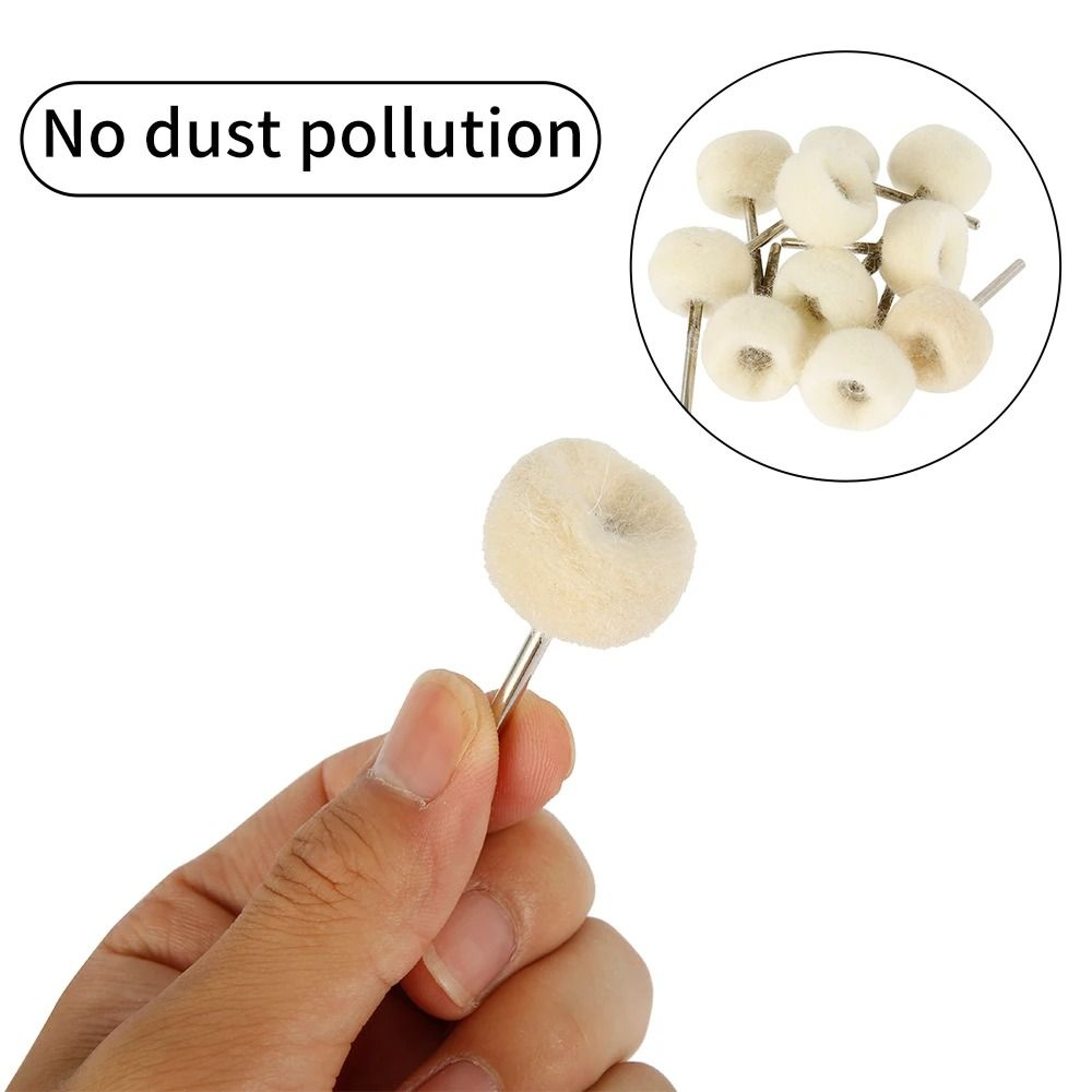 120Piece Wool Felt Polishing  Buffing Wheel Set 2