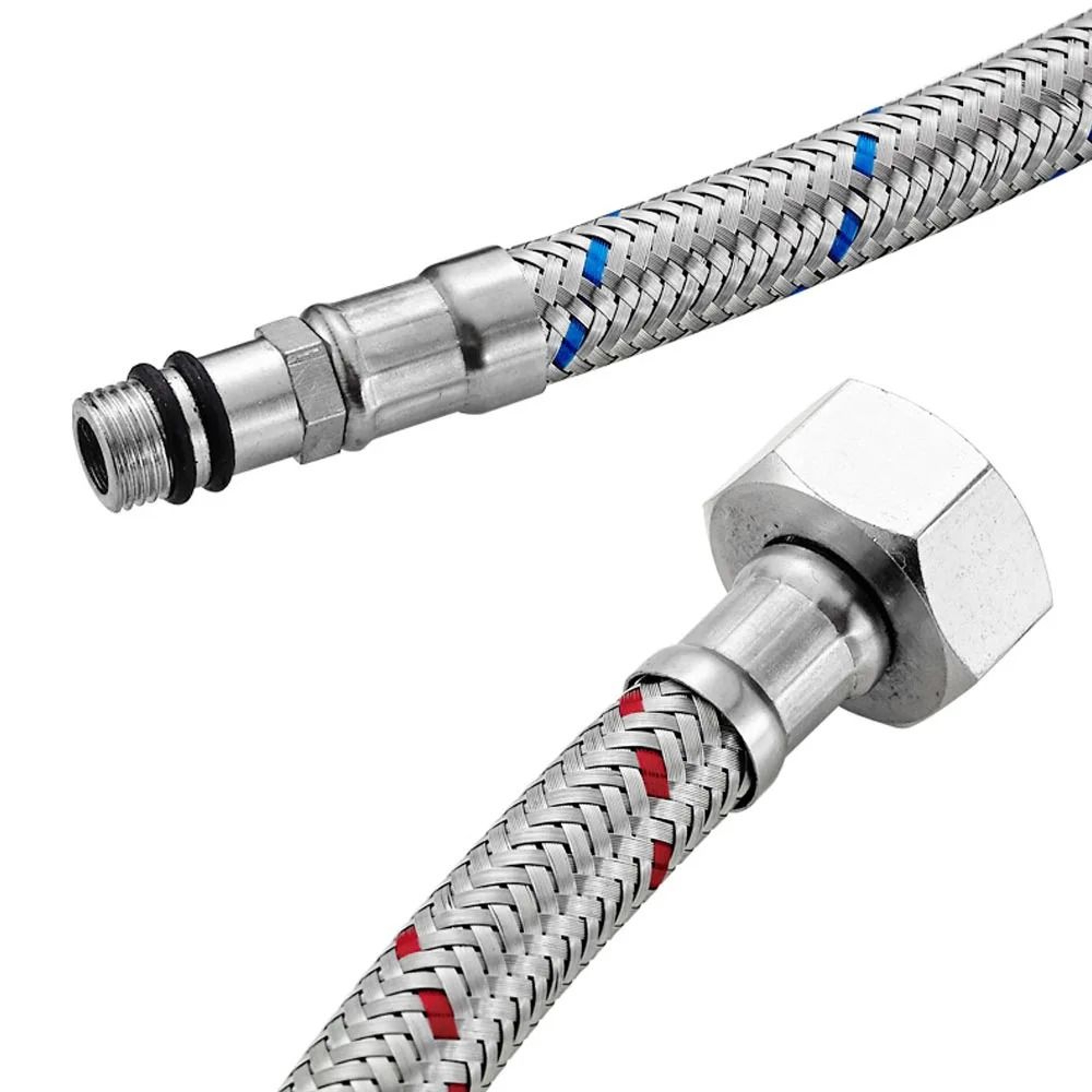 Premium Braided Stainless Steel Flexible Plumbing Supply Hoses 1 Pair 1