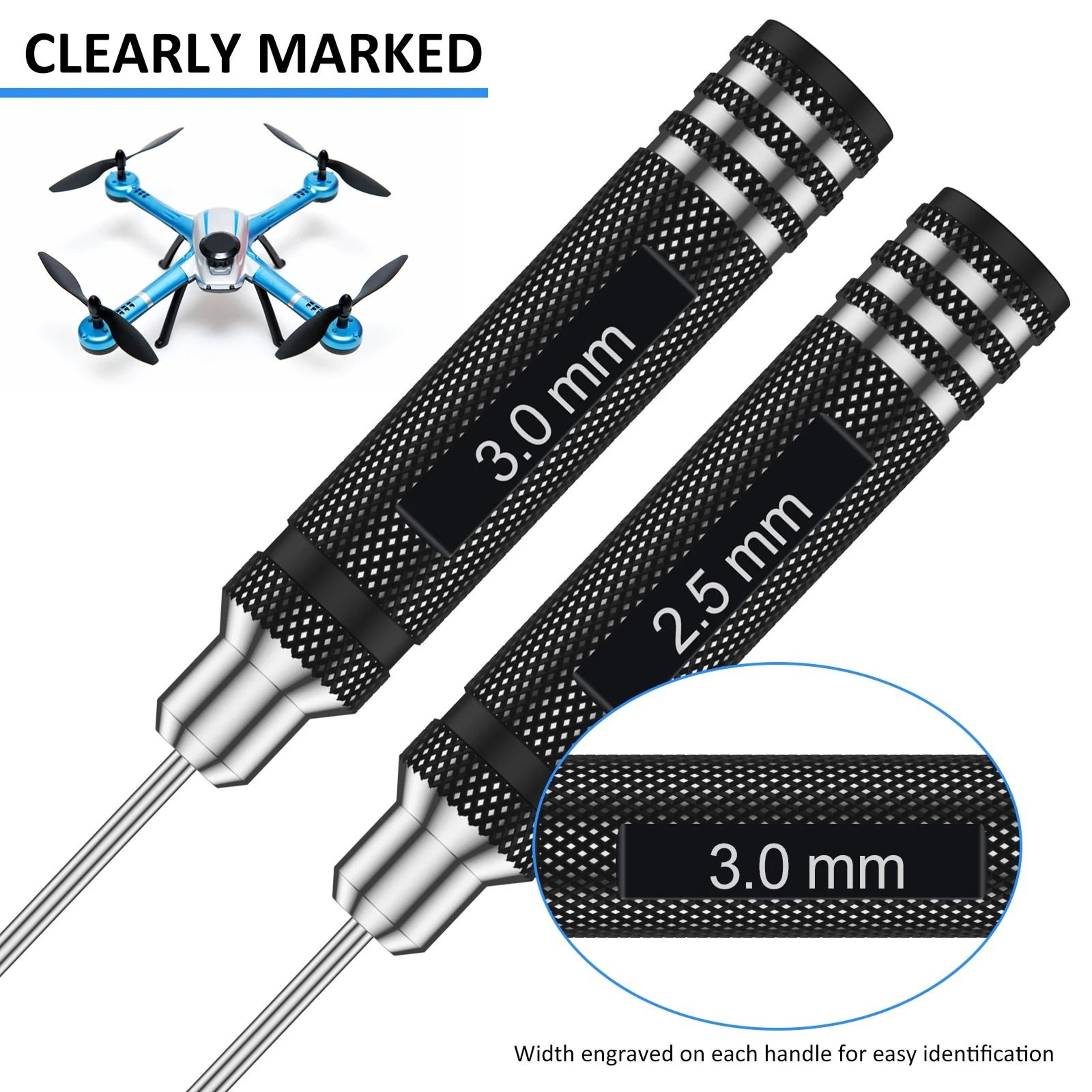 Premium MultiSize Hex Screwdriver Set For RC Hobby  Precision Tuning 2