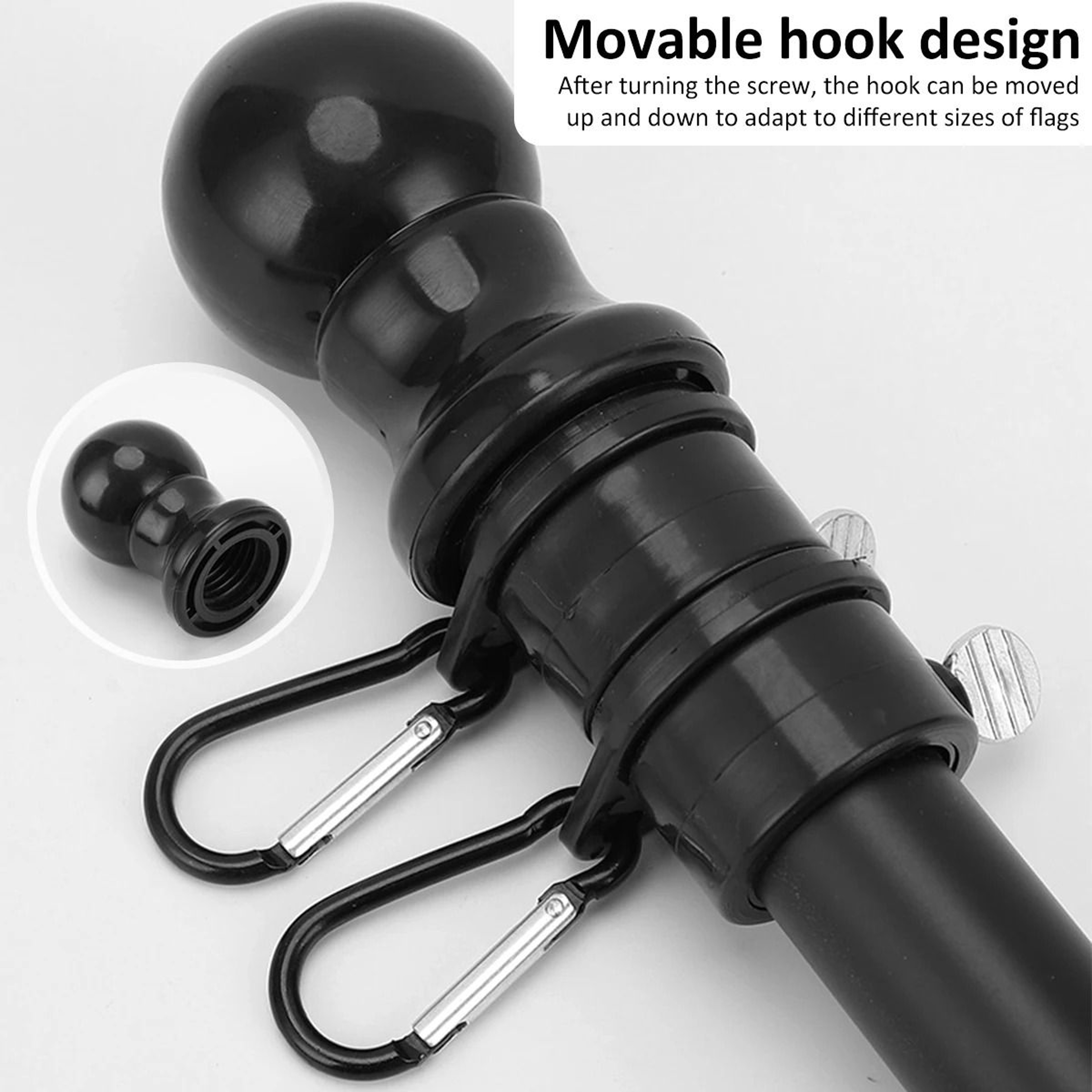 18Meter Telescopic Stainless Steel Flagpole Set With 360 Rotating Rings 2