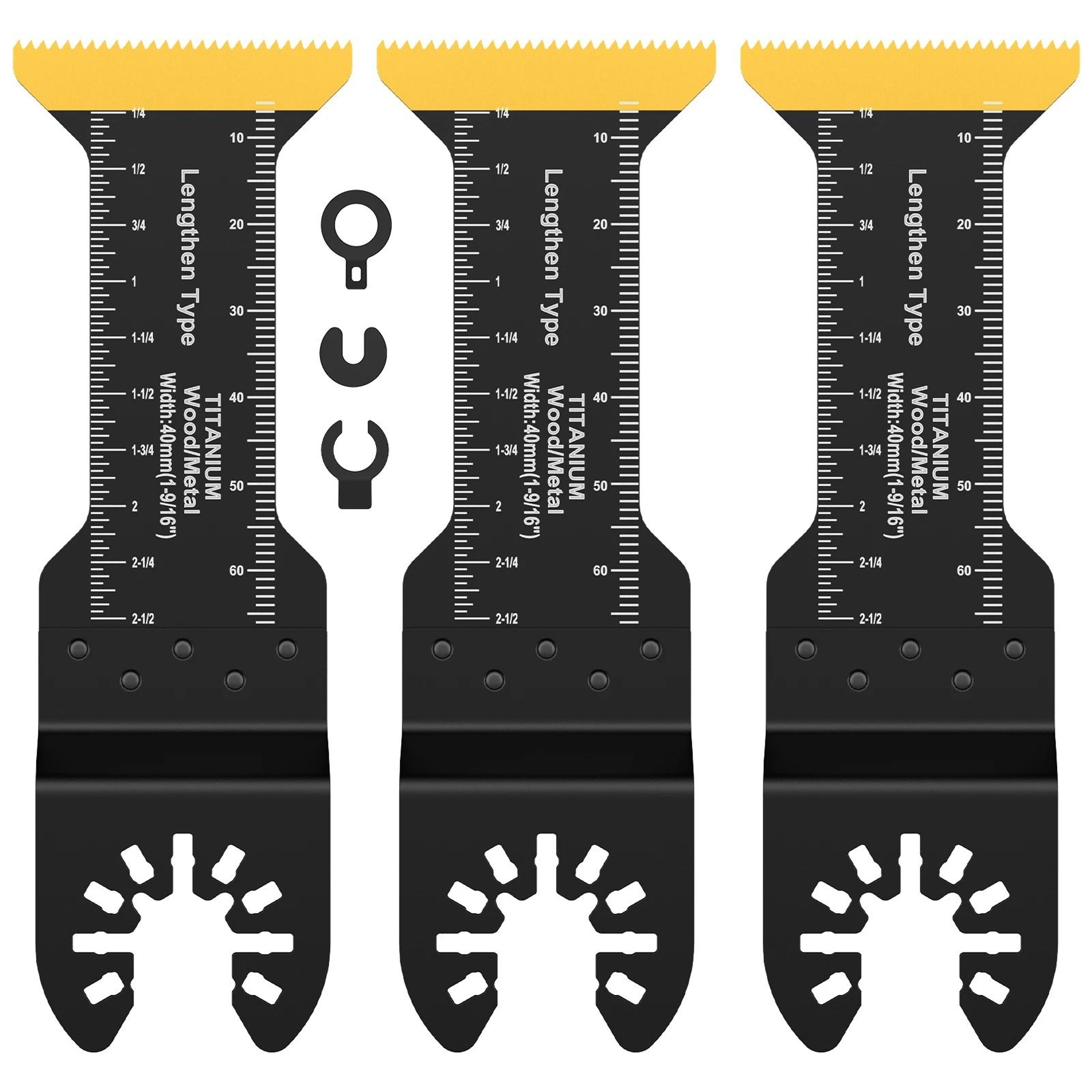 3Piece ExtraLong Titanium BiMetal Oscillating MultiTool Blade Set 0