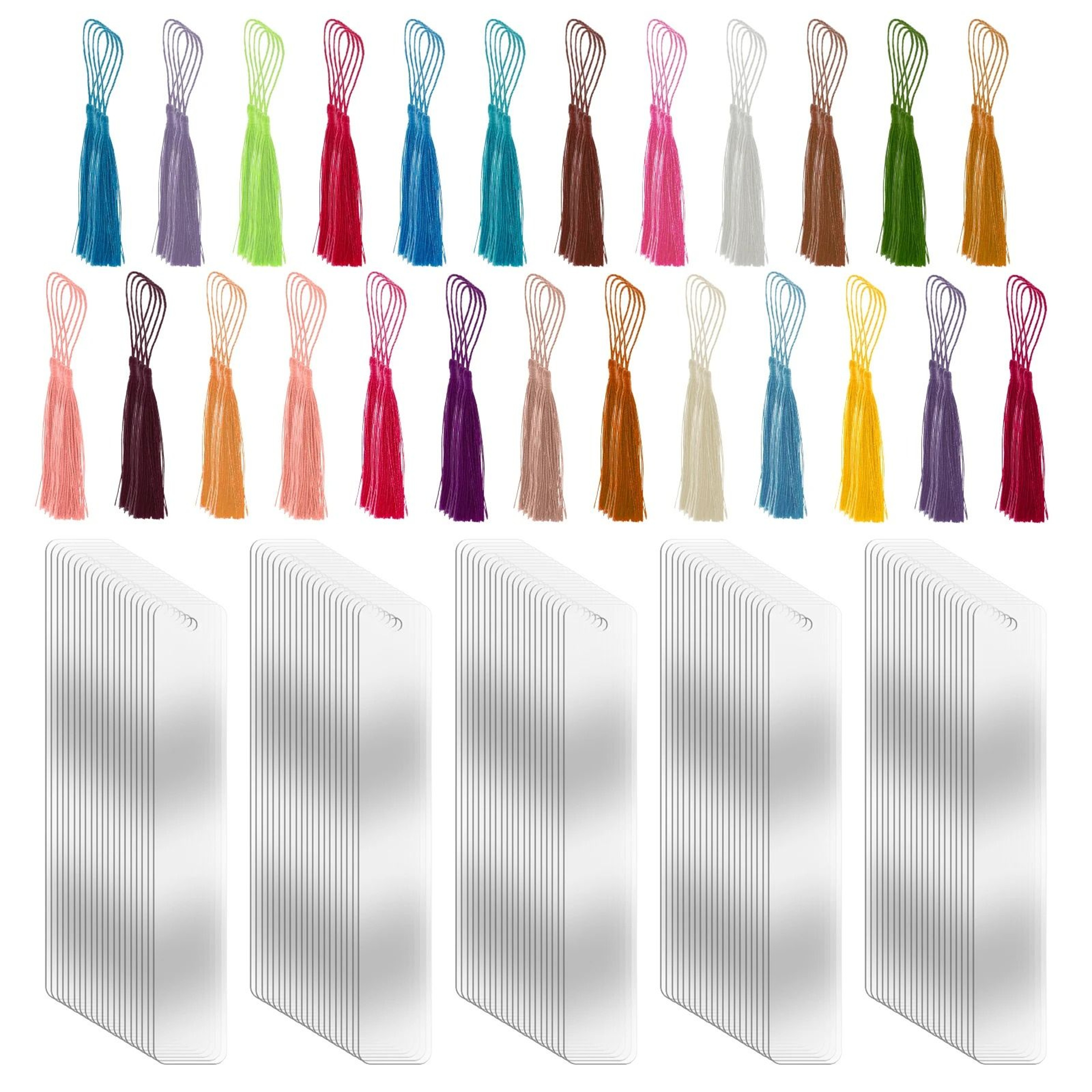 Clear Acrylic Blank Bookmarks Set 6