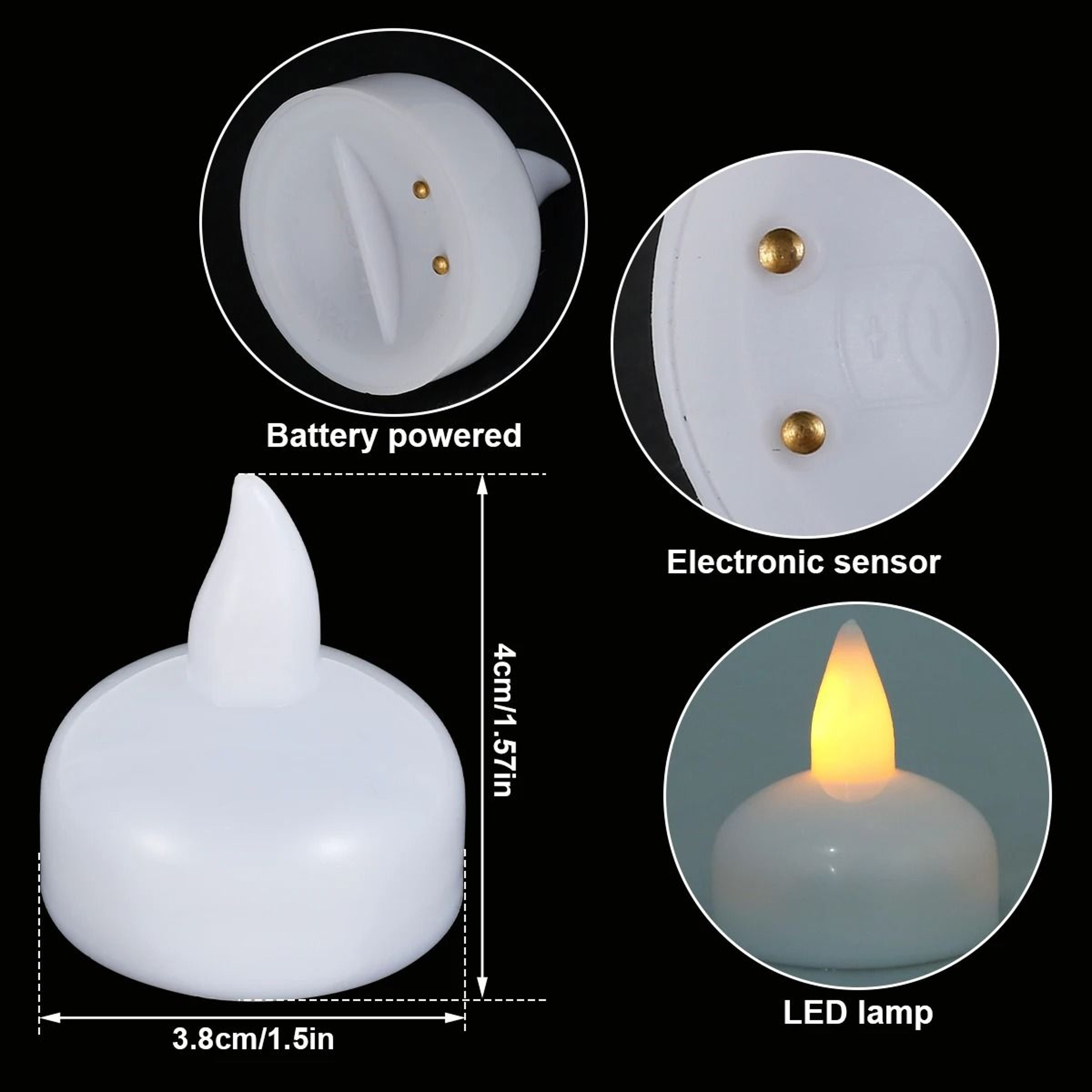 Floating Waterproof Flameless LED Tea Light Candles 2