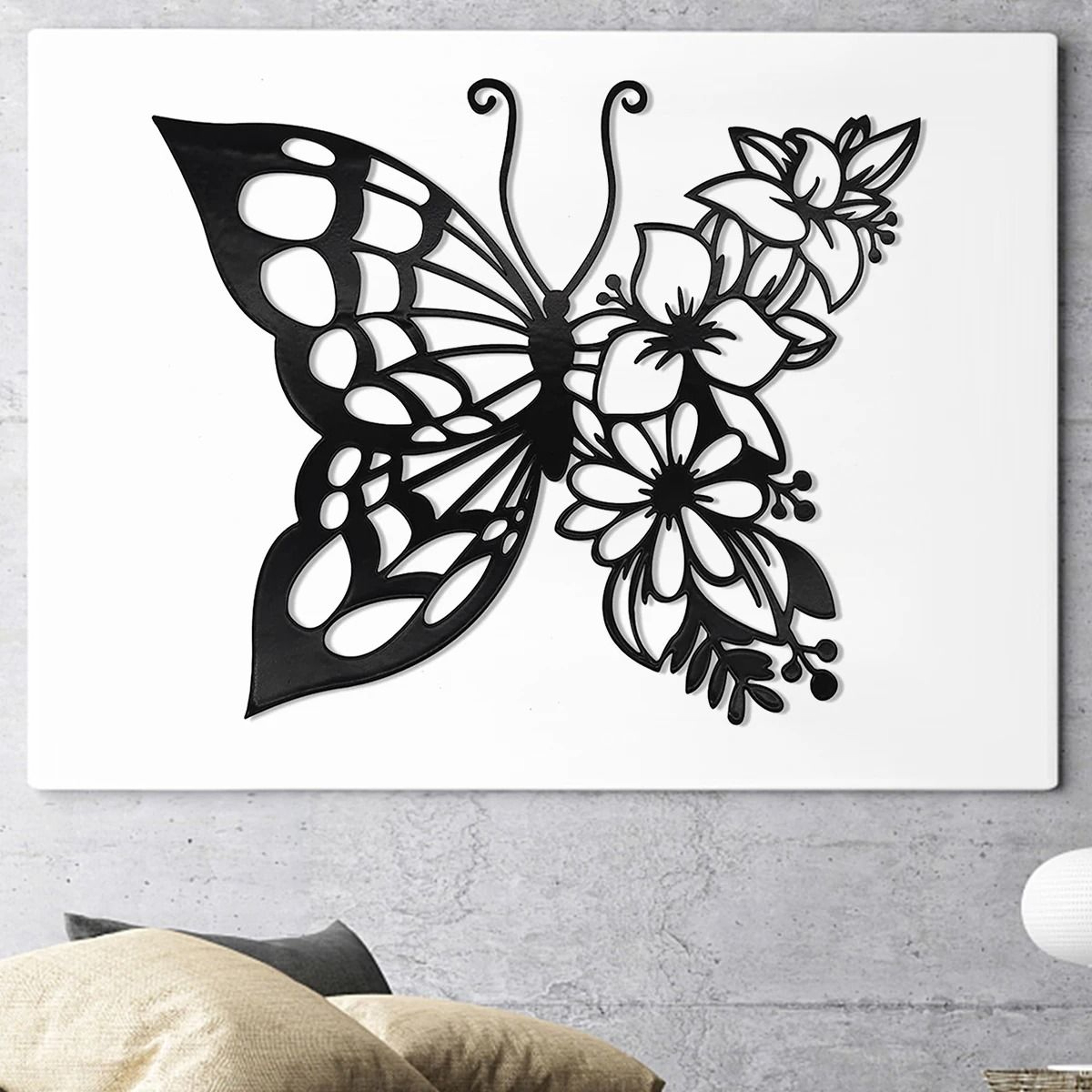 Modern Butterfly Metal Wall Silhouette Art 4