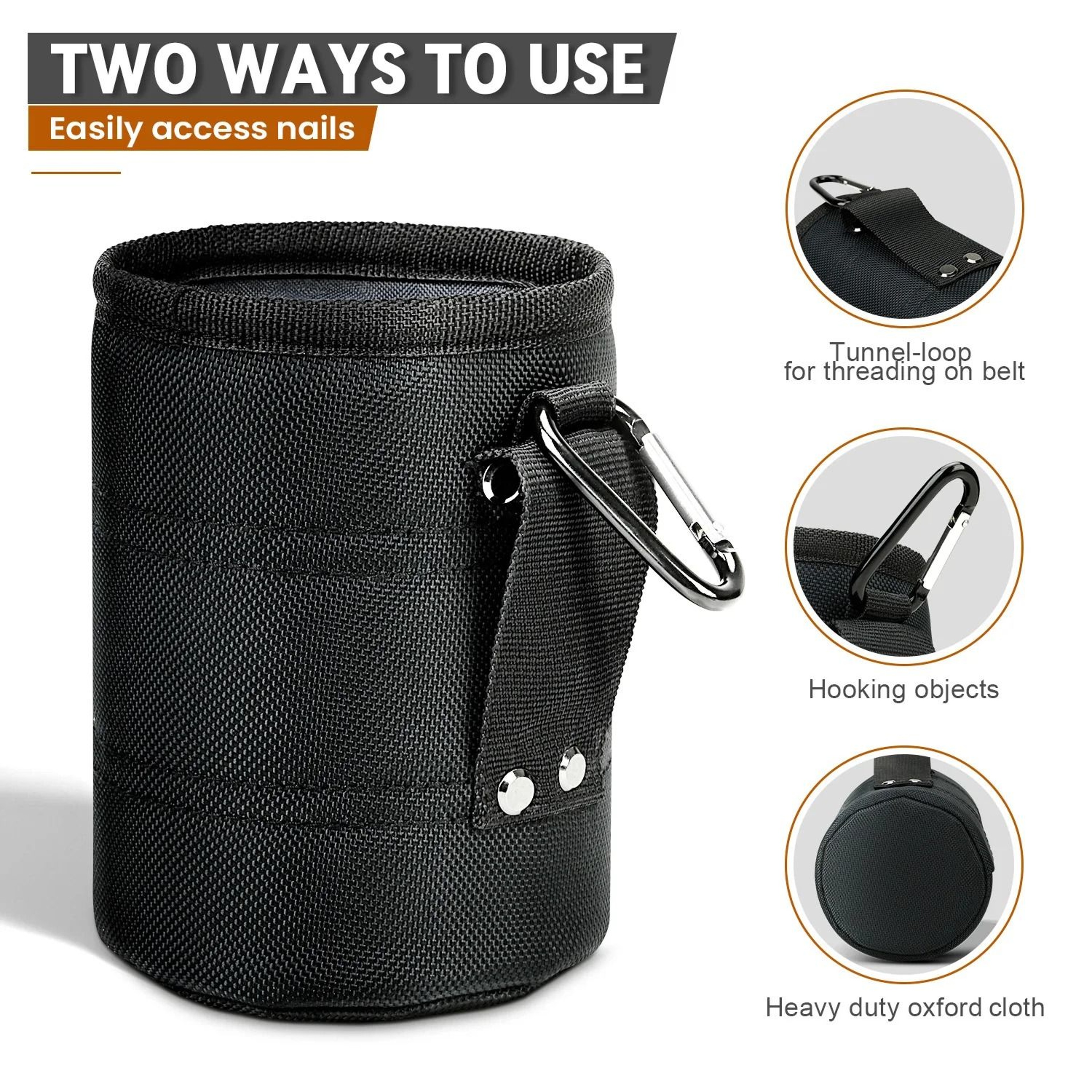 Durable Black MultiFunctional Tool Belt Pouch 6