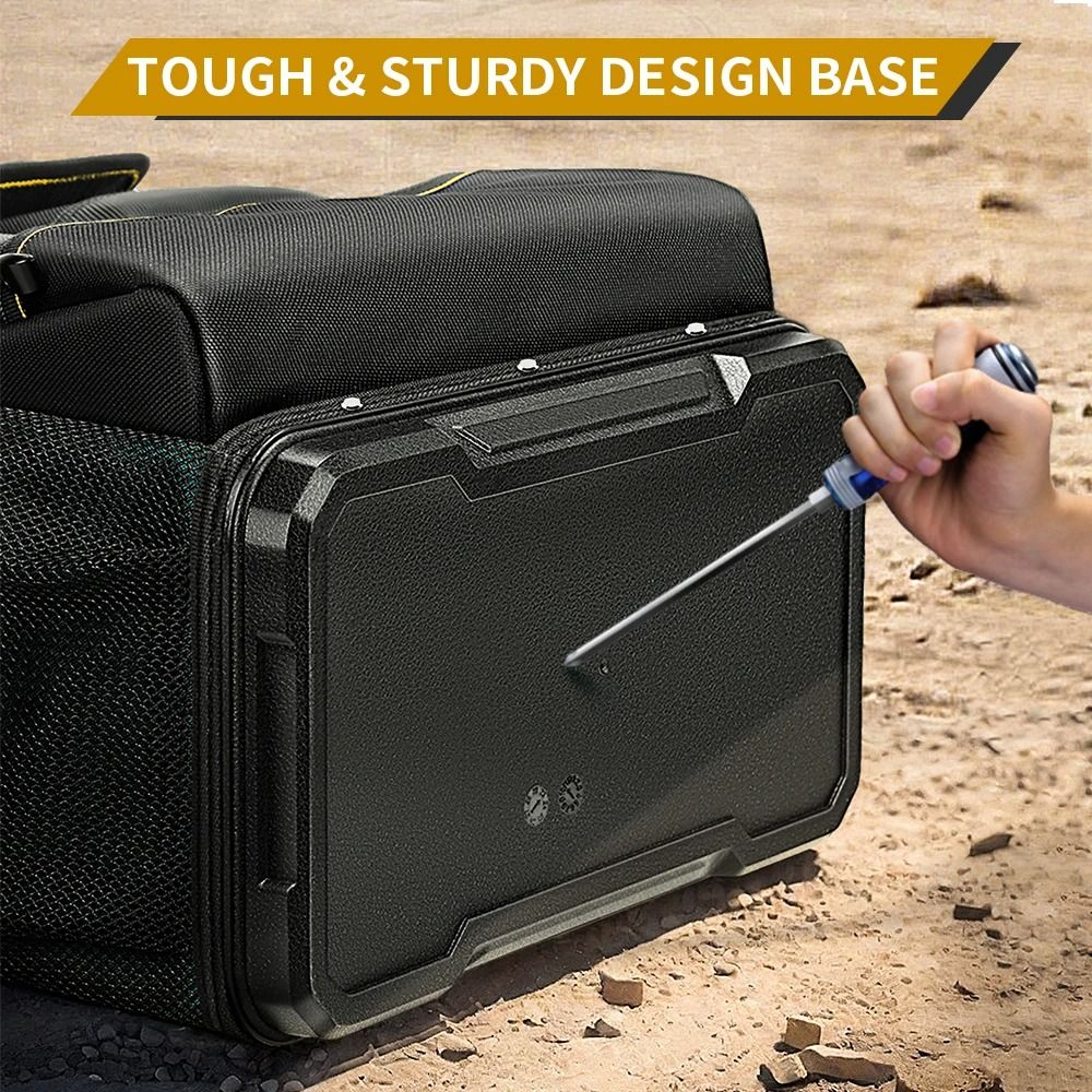 HeavyDuty MultiPocket Tool Storage Backpack With Solid Rubber Base 4