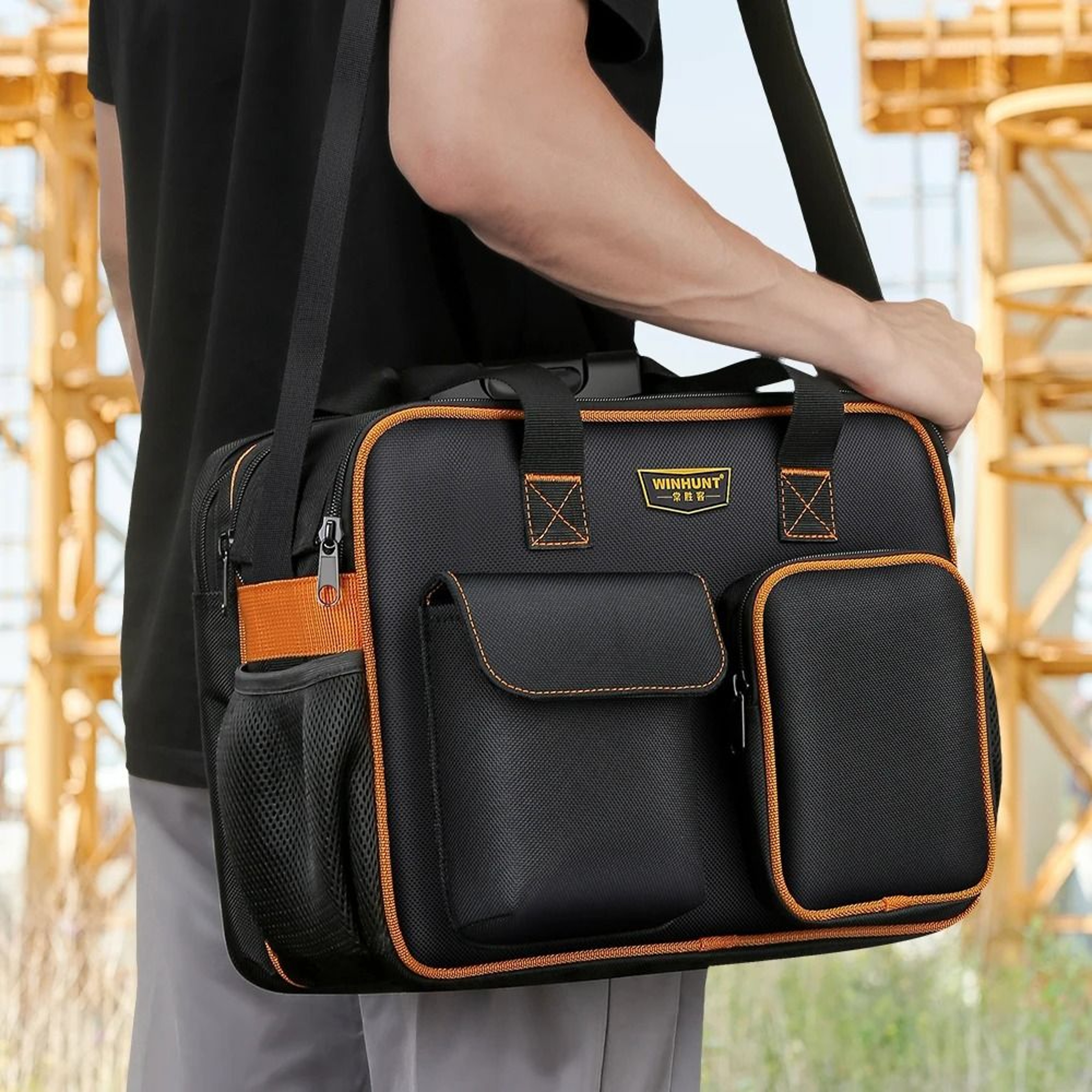 Premium LargeCapacity HeavyDuty MultiFunctional Electrician Tool Bag 5