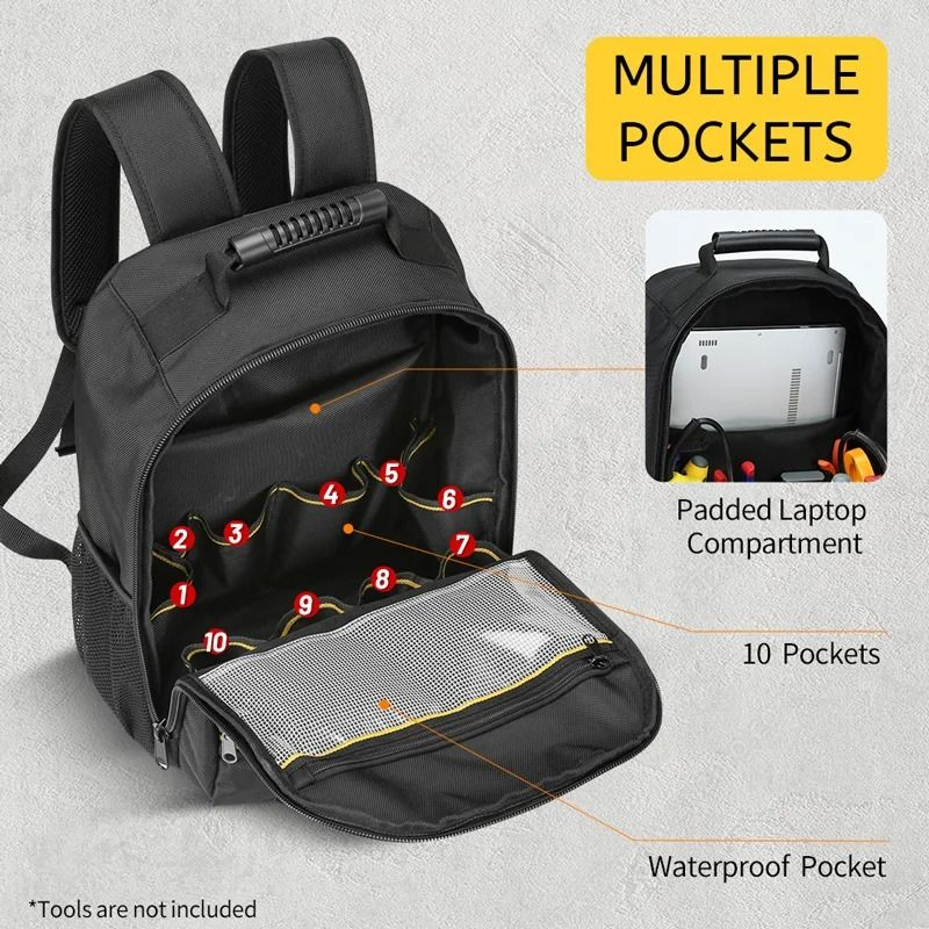 HeavyDuty MultiTool Backpack And Convertible Shoulder Bag Fleet 2