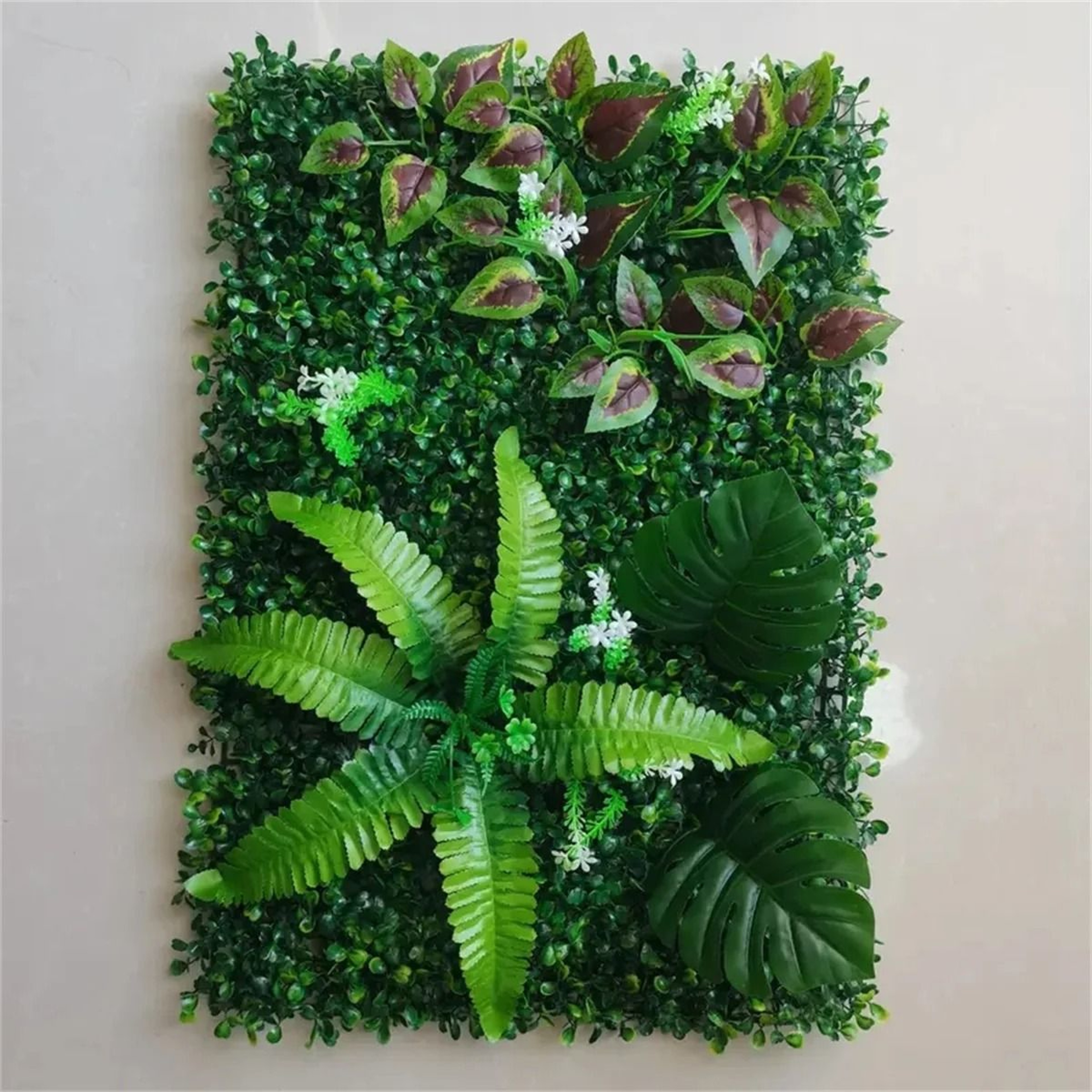 Premium 3D Bionic Artificial Green Plant Wall Panel Decoration 0