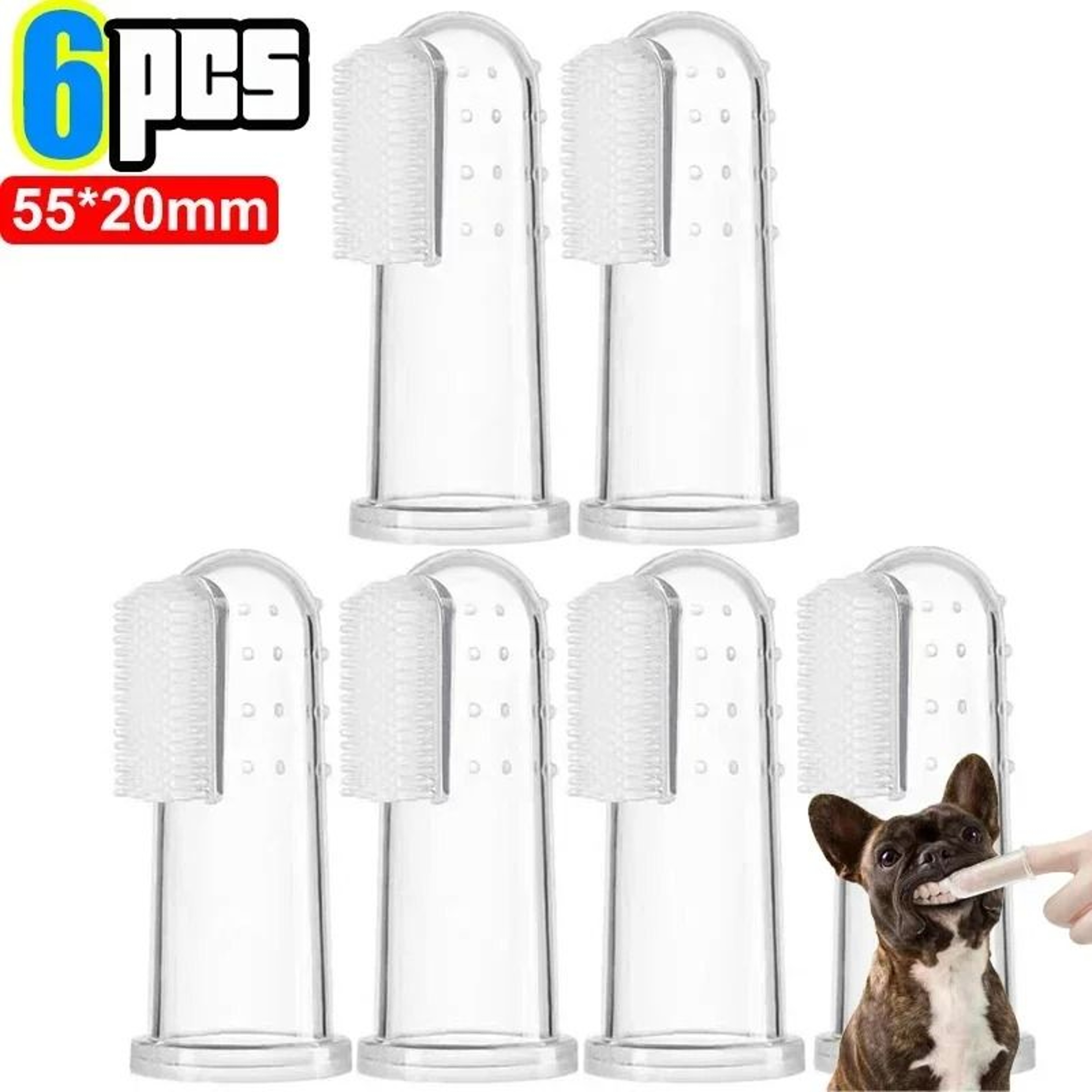 Silicone Soft Pet Finger Cuff Toothbrush Fleet 7