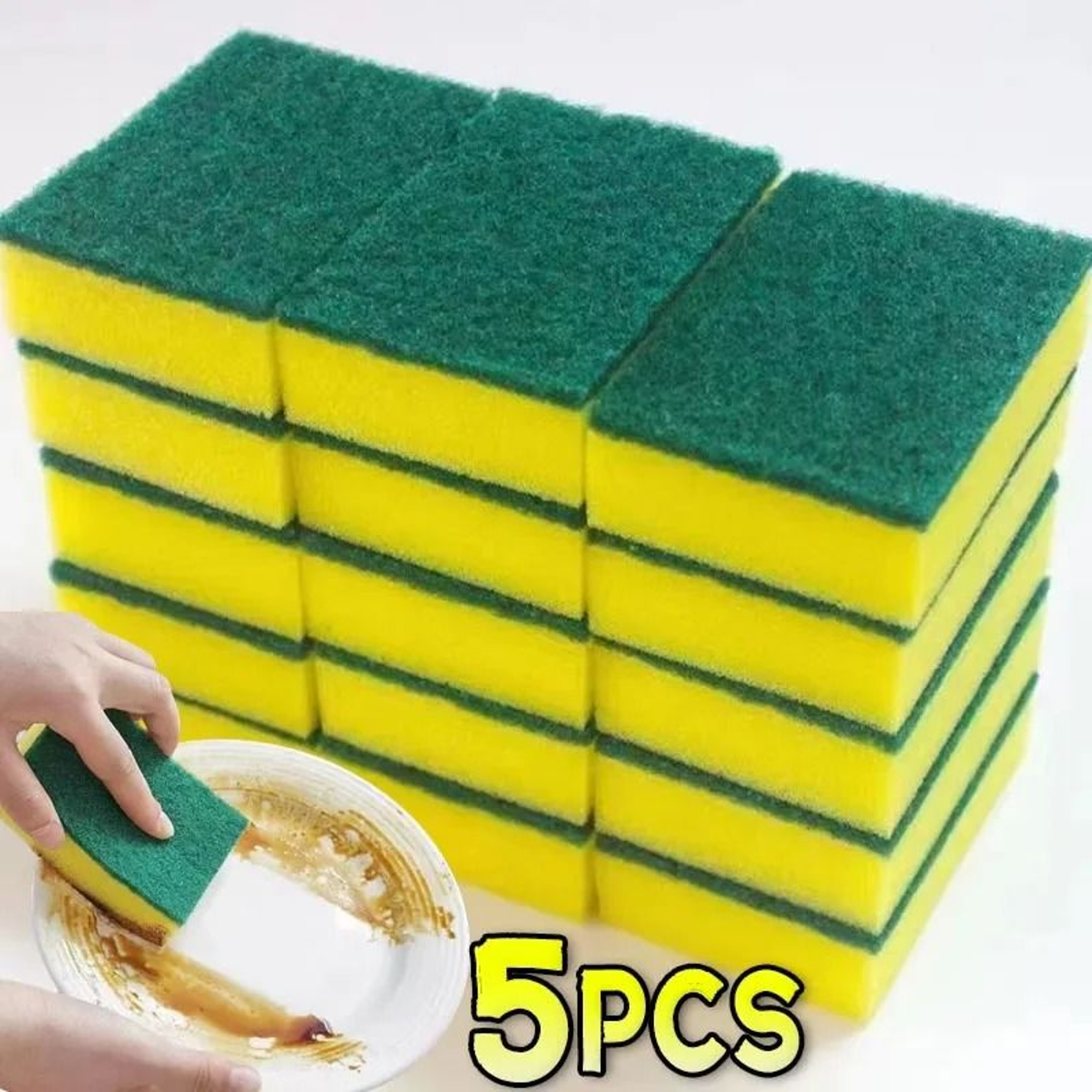 DualAction Household Dishwashing Scouring Sponge Fleet 6