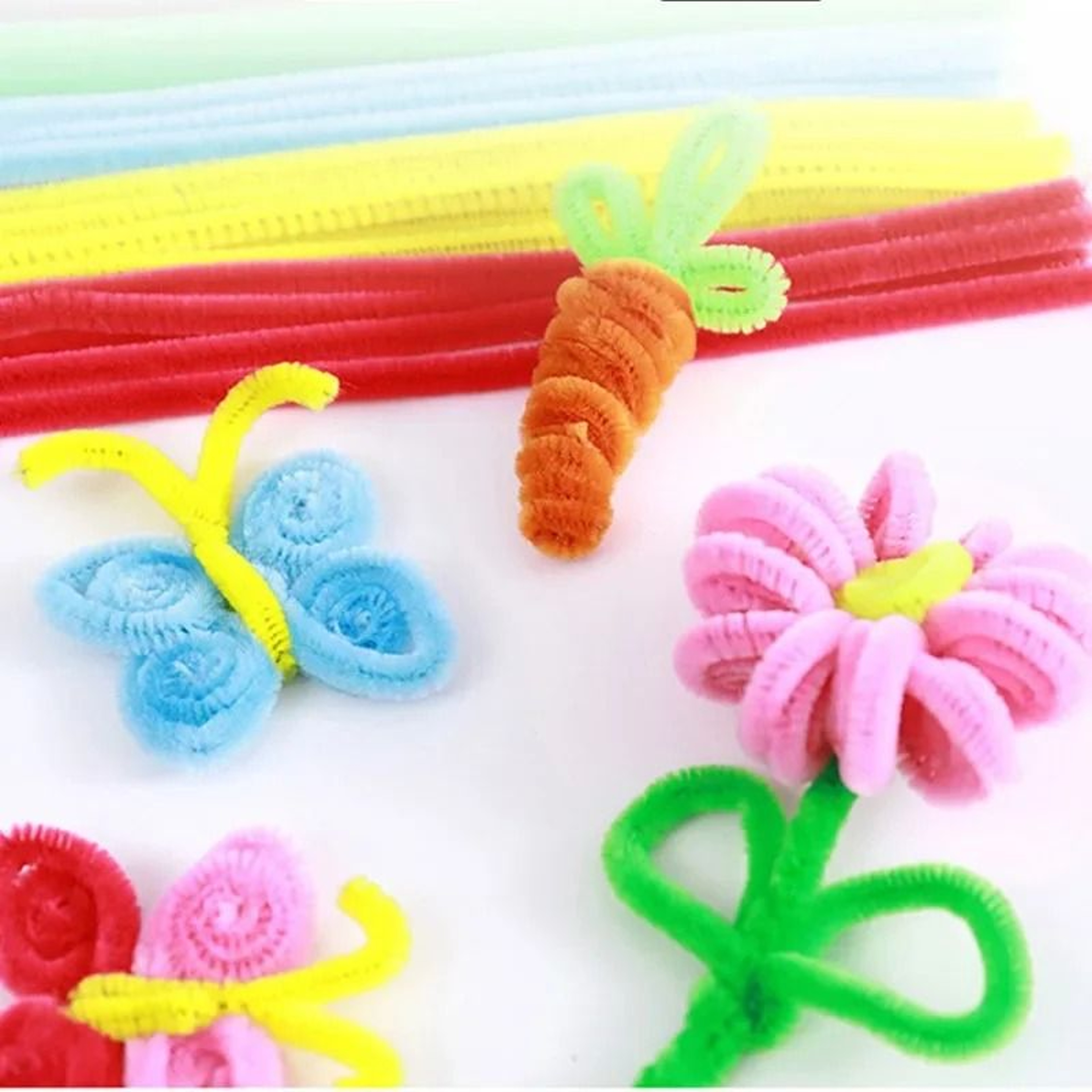 Handmade Colorful Chenille Stems Plush Strips Fleet 1