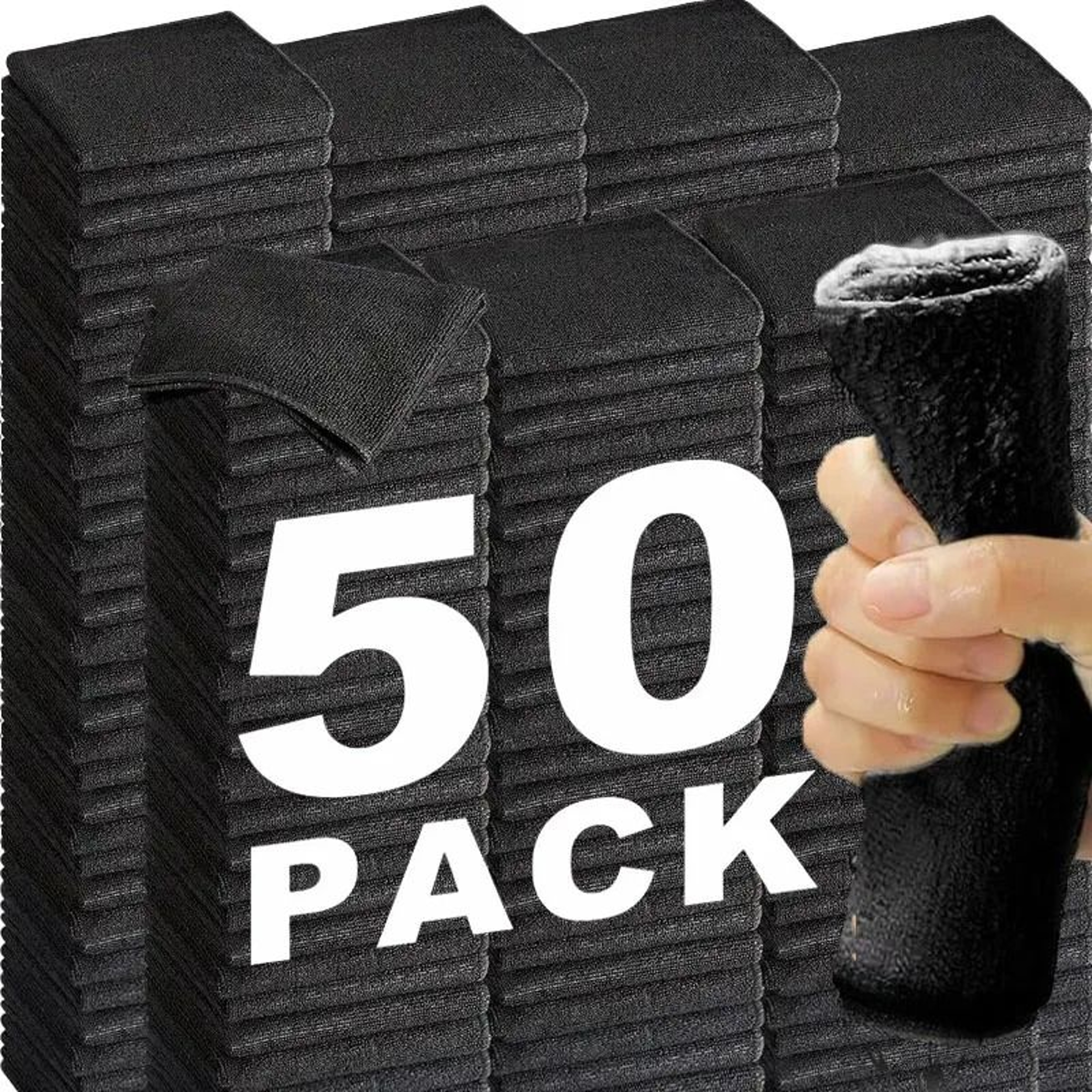 Black Microfiber Deep Detailing Cleaning Cloth Set 0
