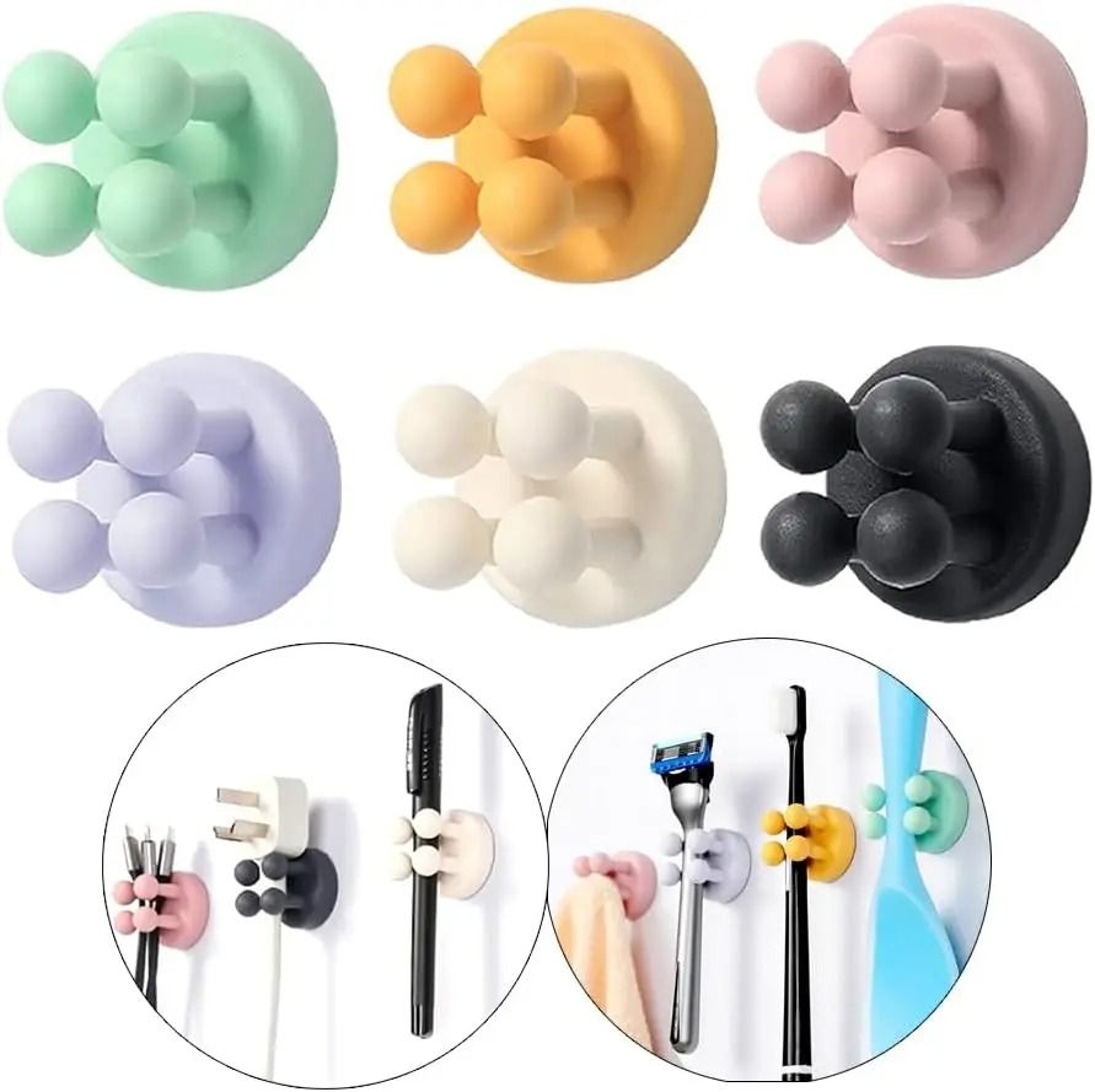 MultiFunction Silicone Toothbrush And Utility Cable Holder Fleet 11