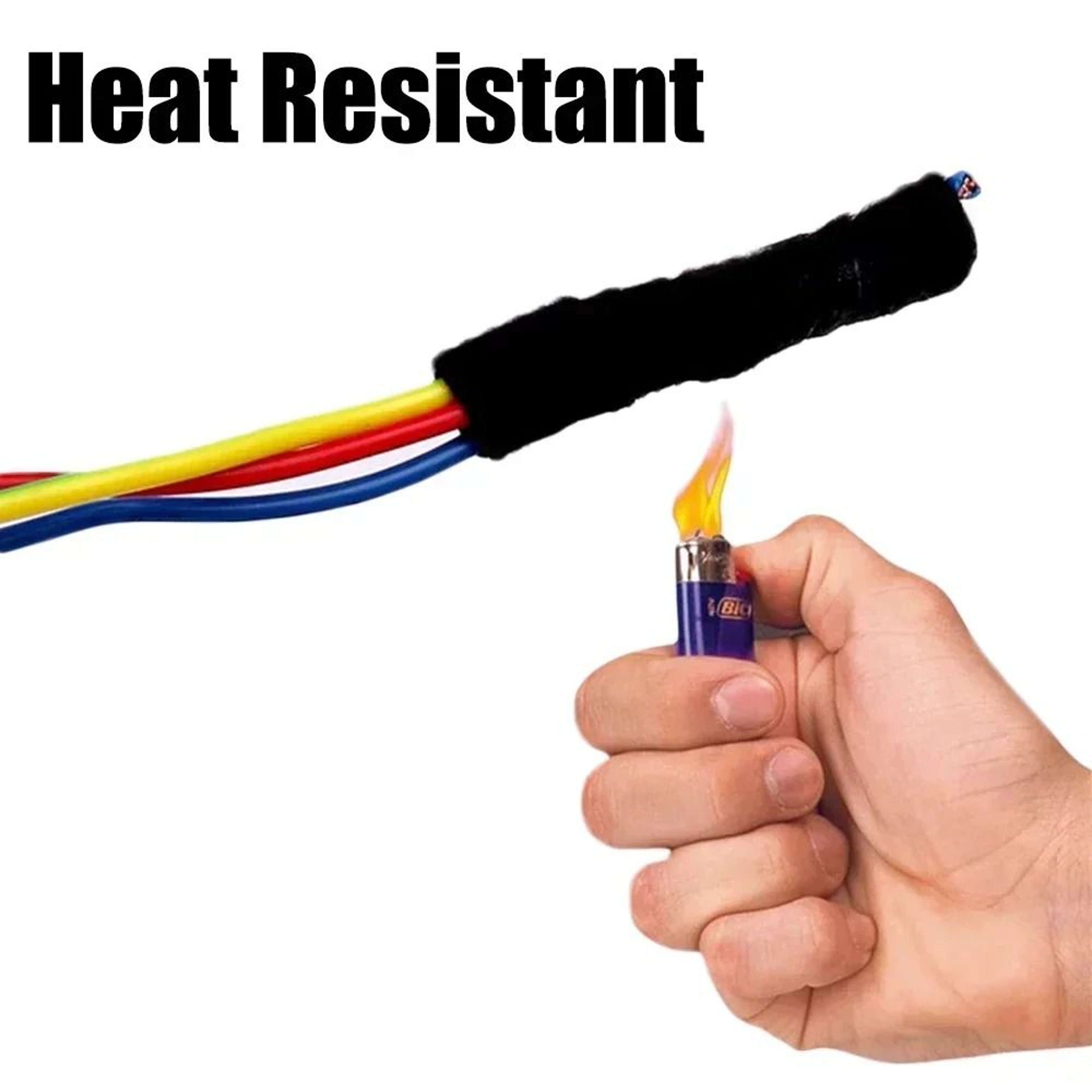 HeatResistant Black Electrical Fabric Wire Harness Tape 3