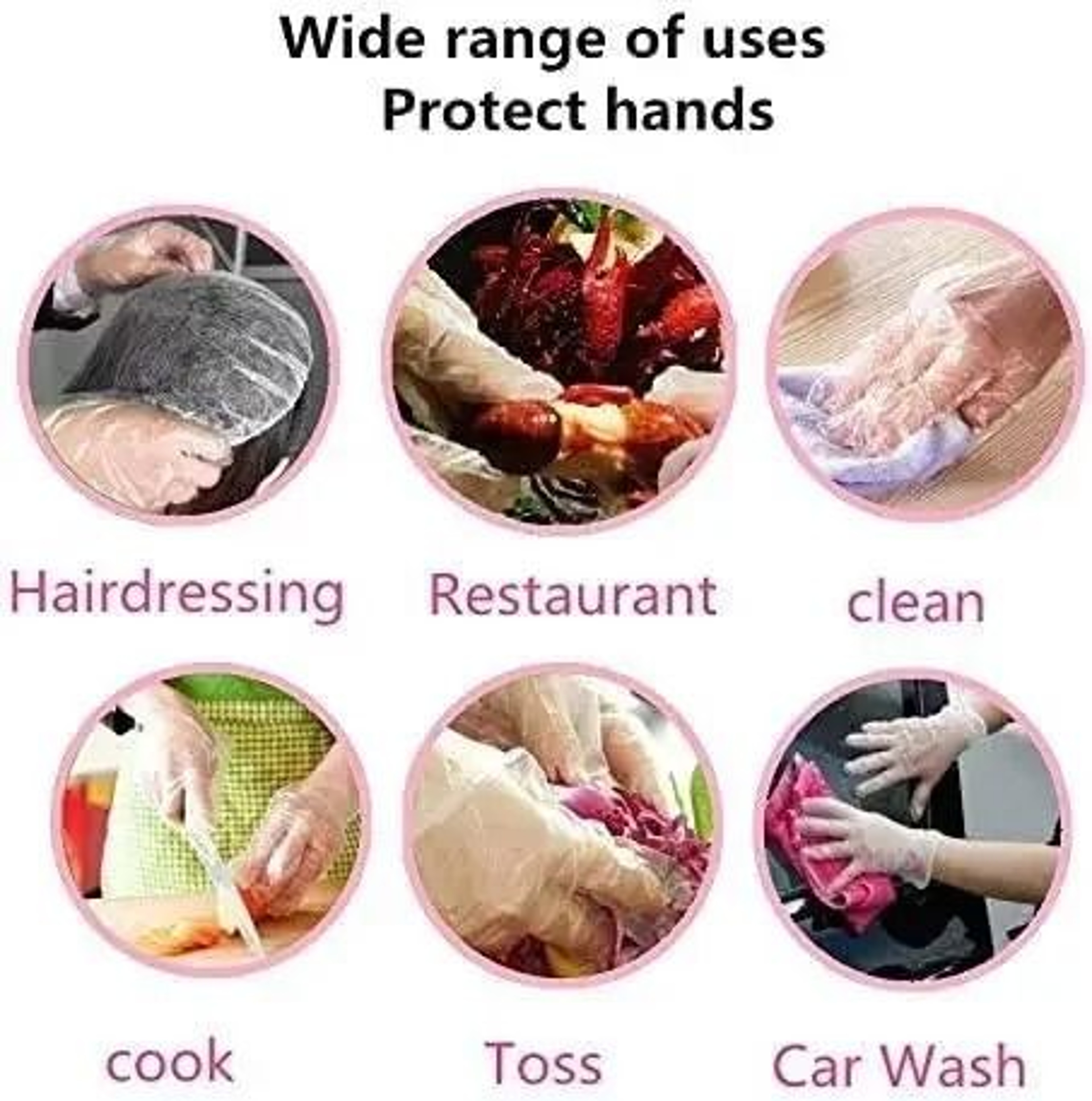 Transparent Waterproof Disposable Plastic Gloves 5