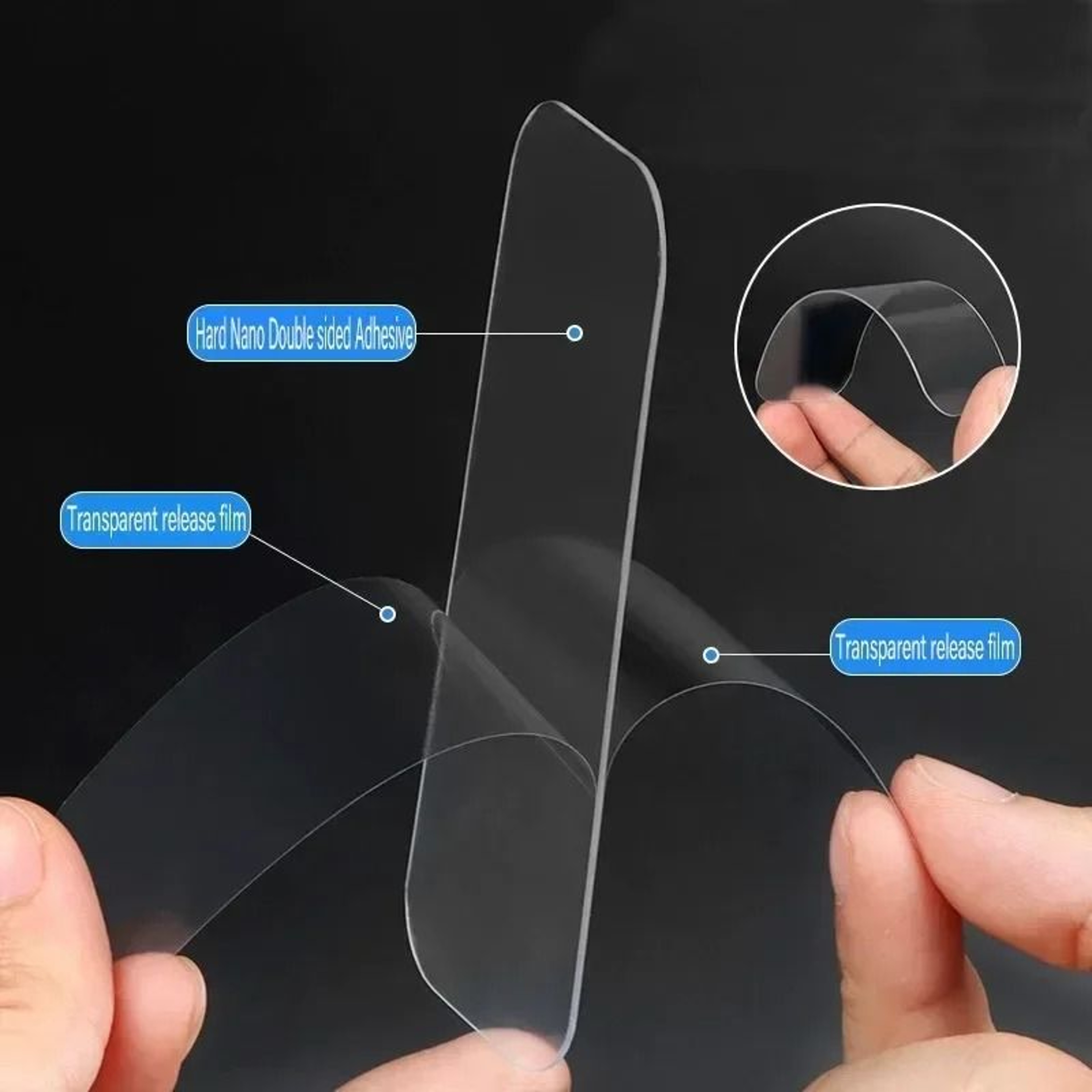 Traceless DoubleSided Clear Nano Adhesive Strips 2