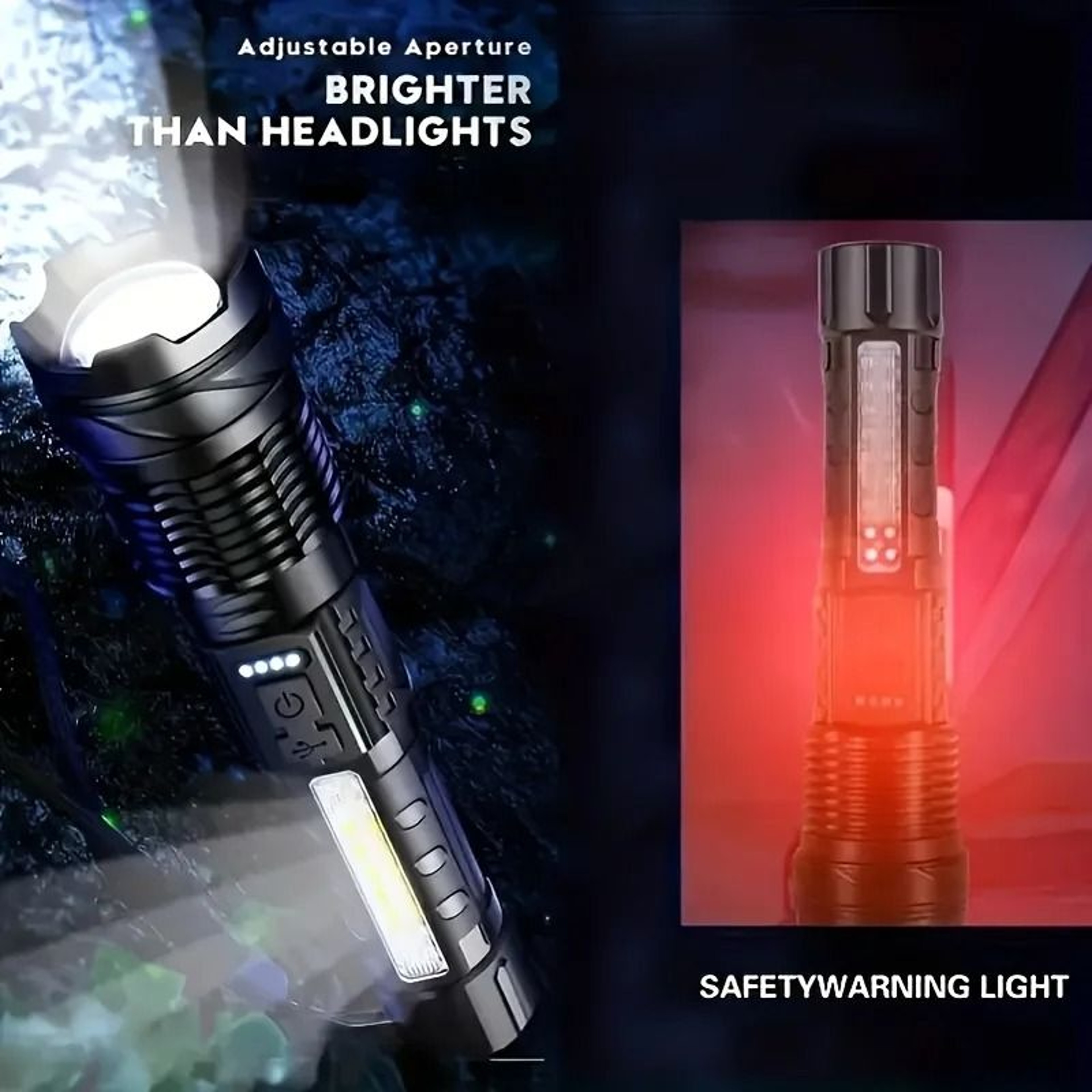 Professional HighLumen XHP50 Tactical Zoomable Flashlight 4