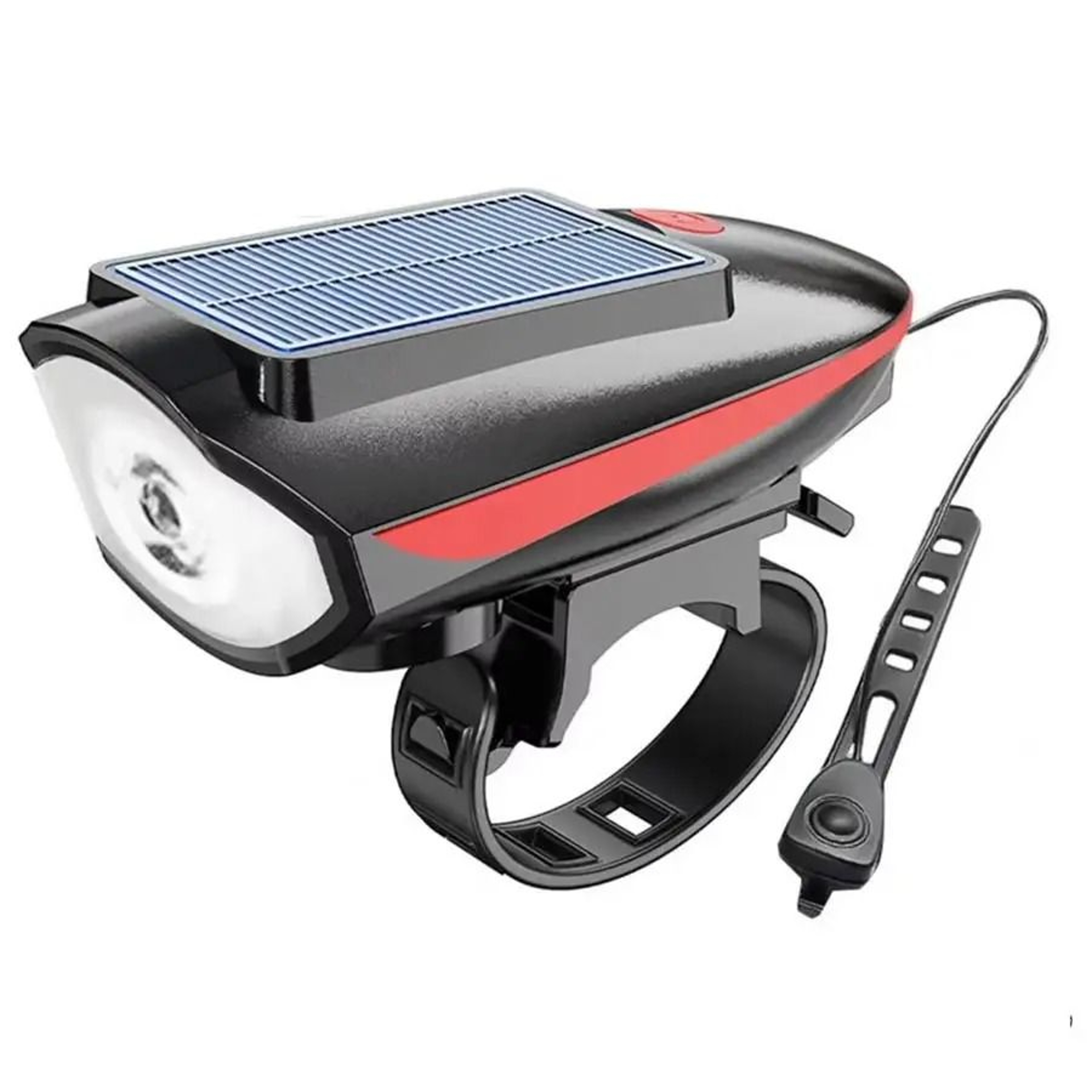 SolarPowered LED Bicycle Headlight With Integrated Electronic Horn 9