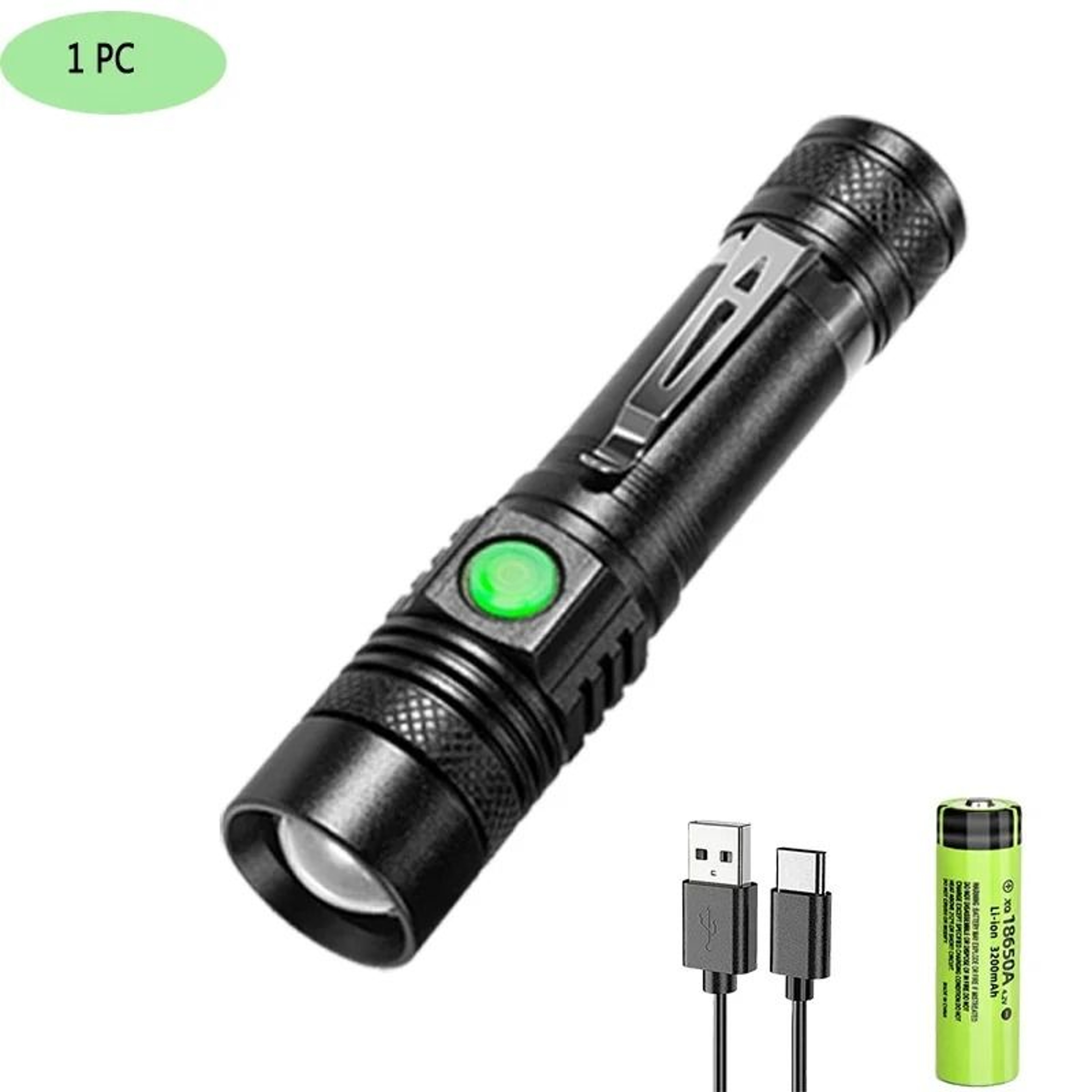 T6 LED HighIntensity Zoomable Flashlight 7