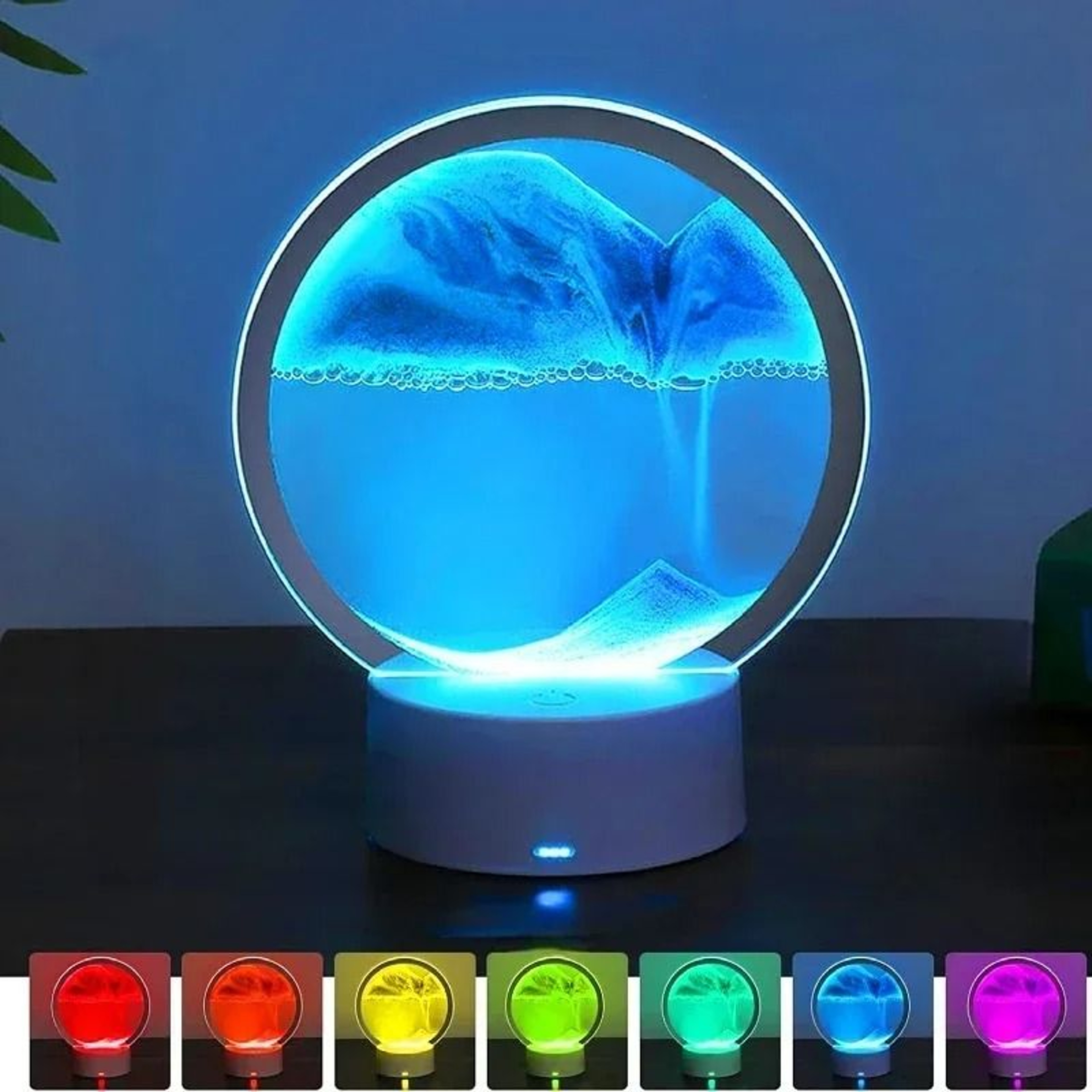 3D Dynamic Hourglass Moving Sand Art Night Light 7