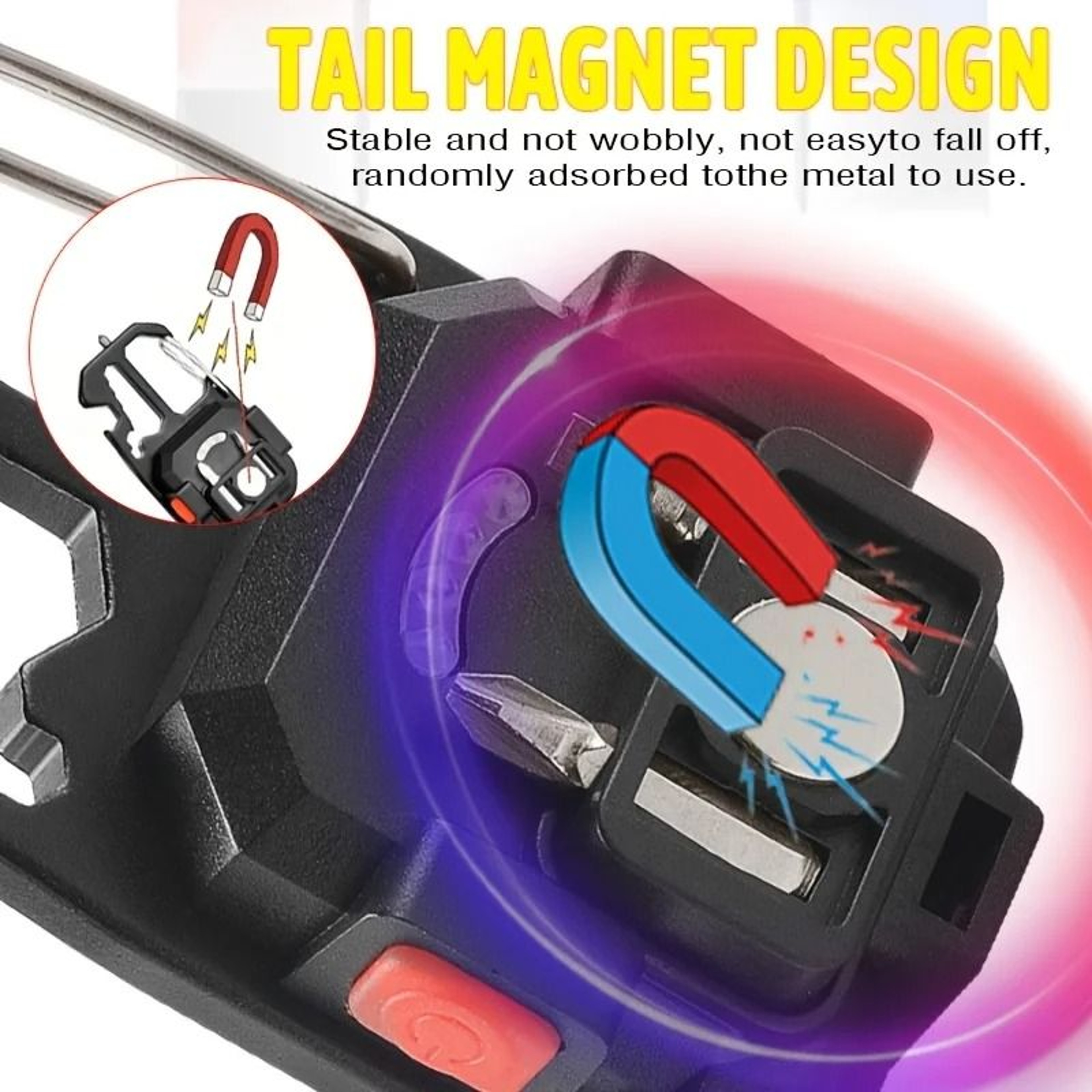 MultiMode Rechargeable COB Keychain Work Light With Battery Display 5