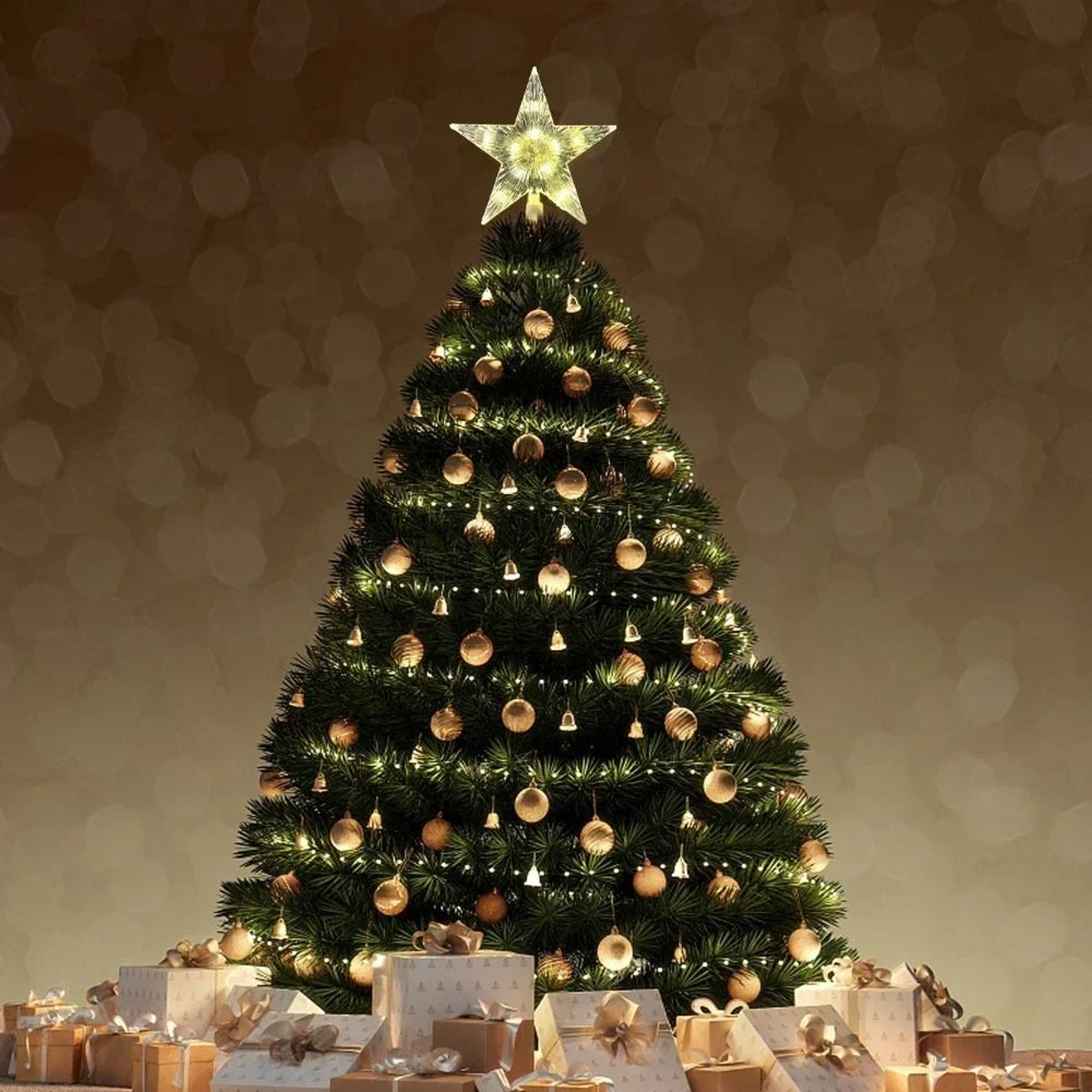 Illuminated Christmas Tree Topper Star Lights 3