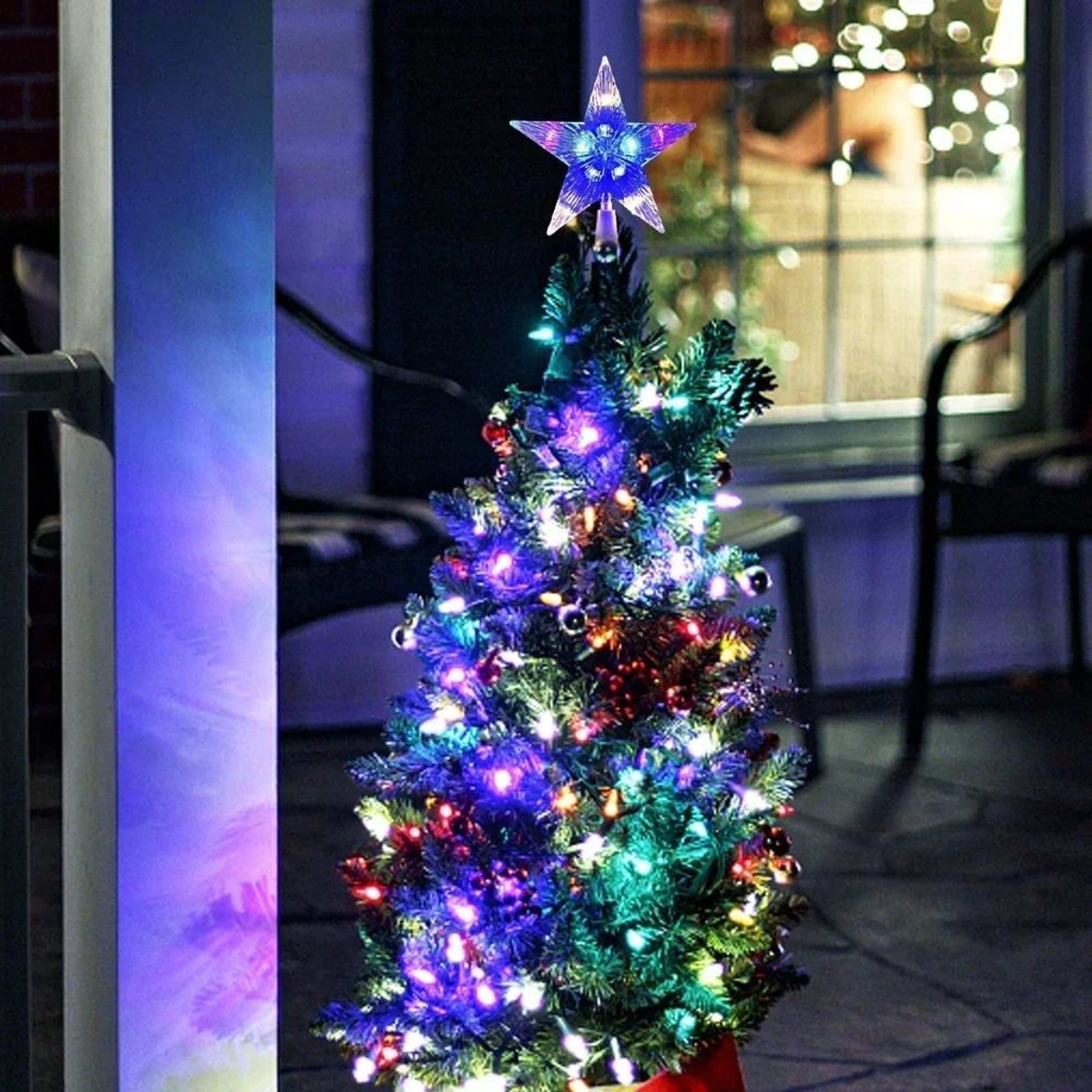 Illuminated Christmas Tree Topper Star Lights 4