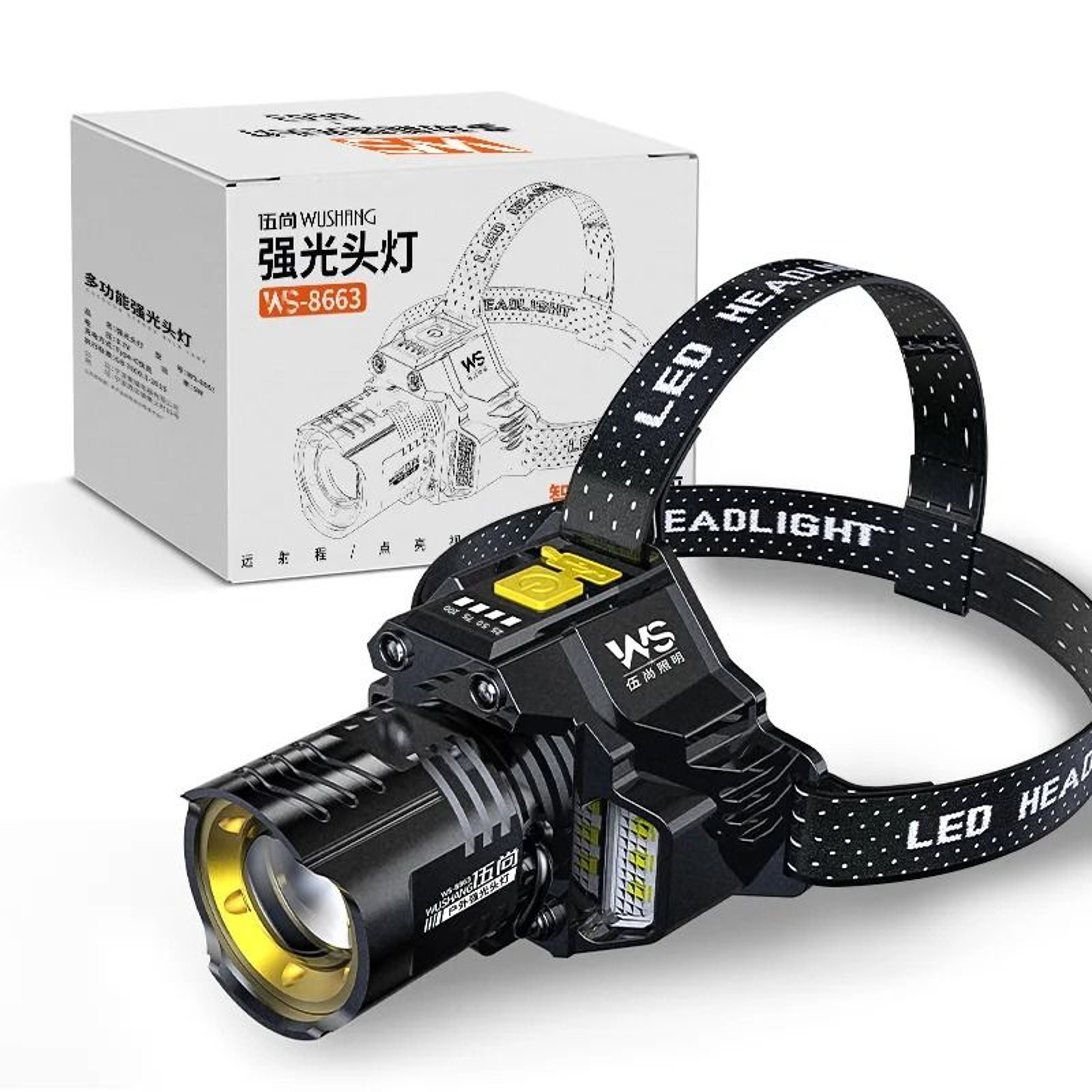 Rechargeable Telescopic Zoom LED Headlamp 7