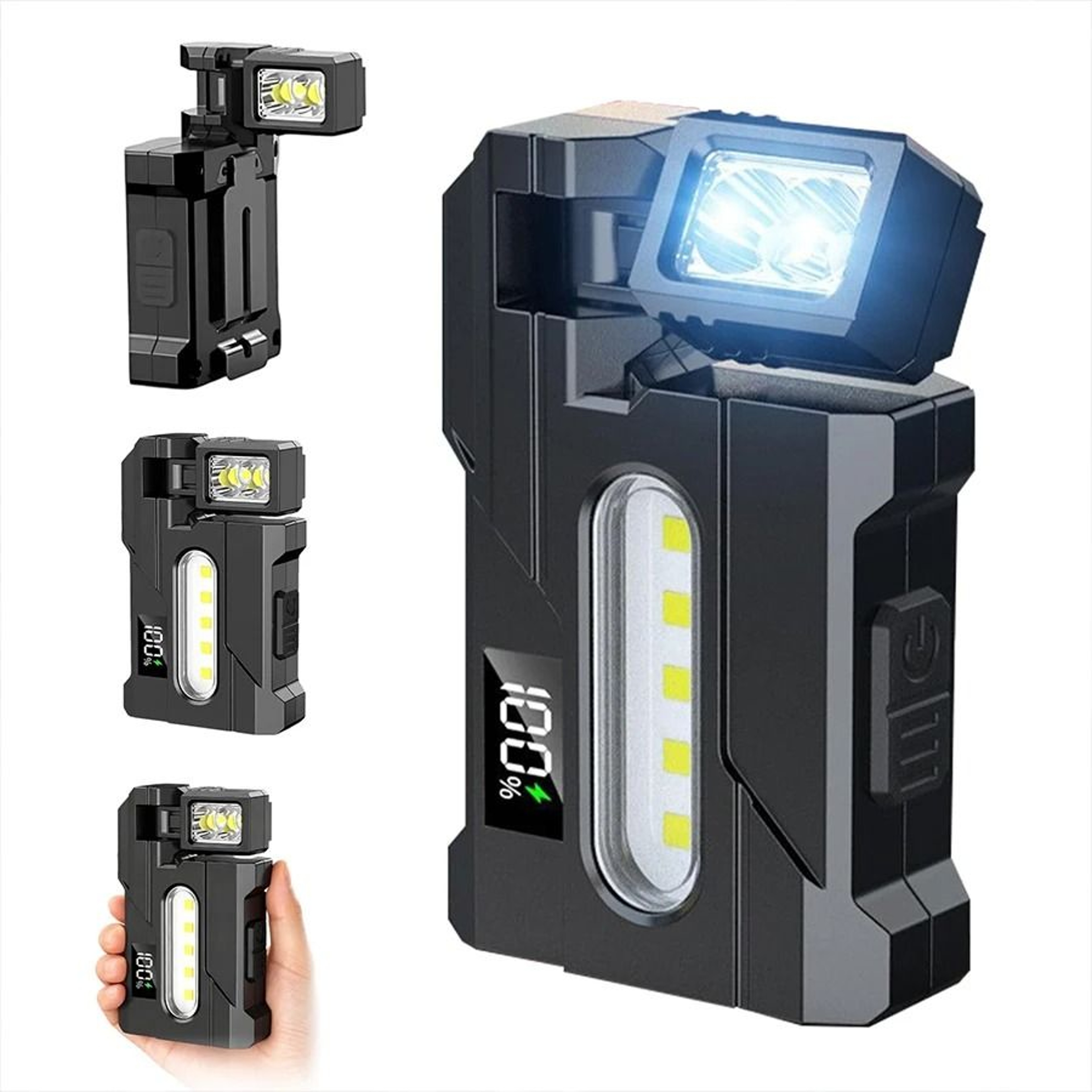800LM Mini LED ClipOn EDC Work Light 8