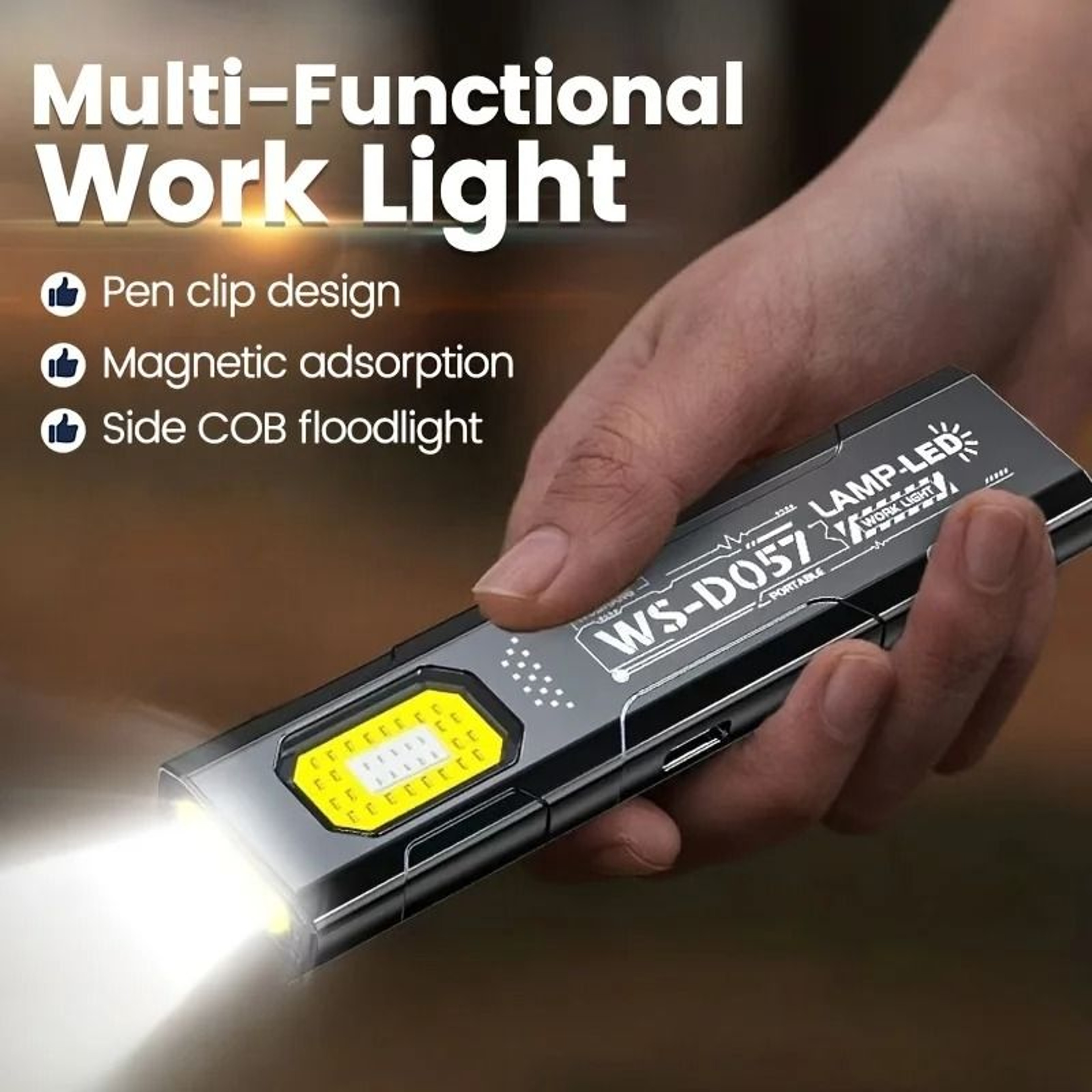 550LM Portable Mini LED Keychain Work Light 0