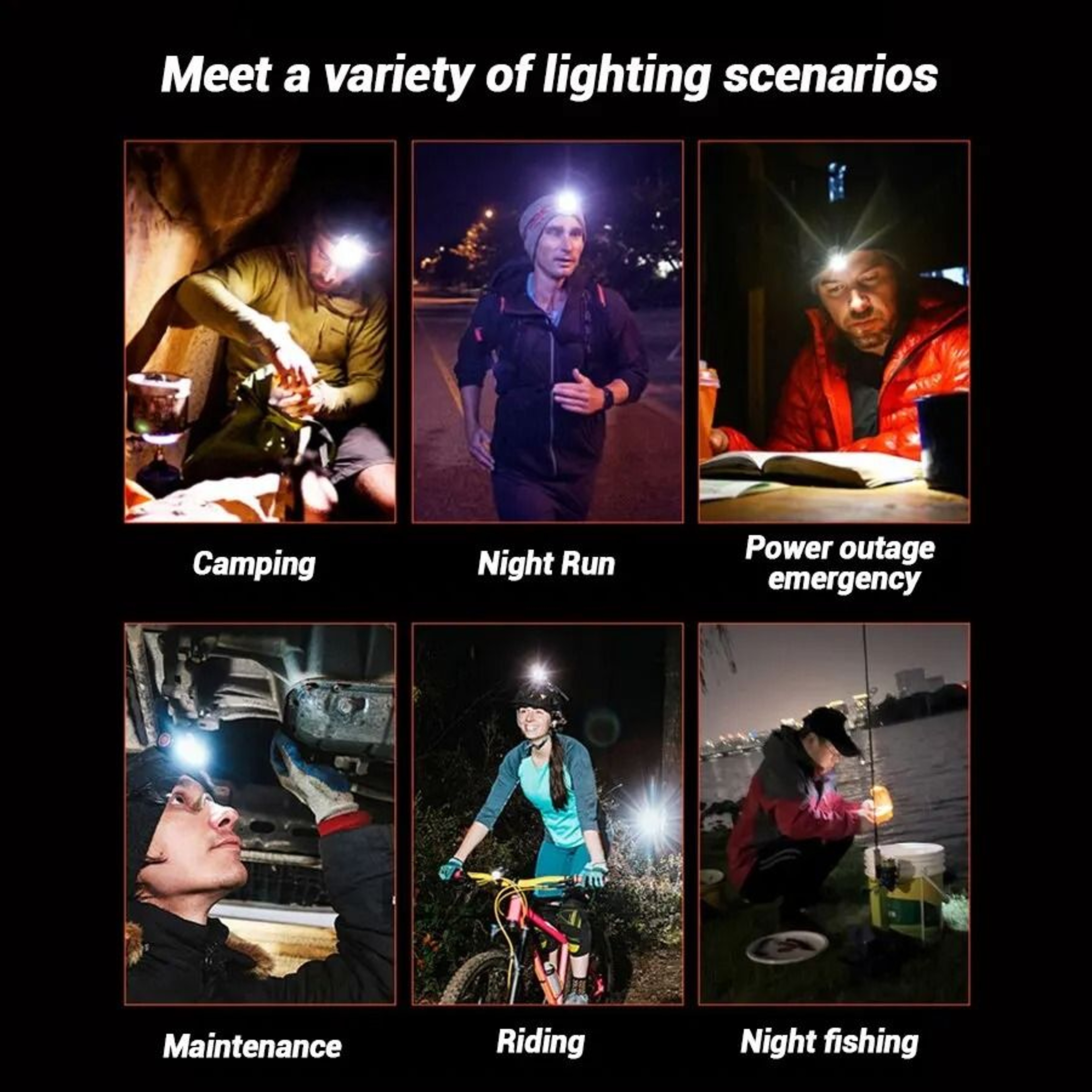 MultiFunctional Waterproof Keychain Hat Clip Headlamp 3