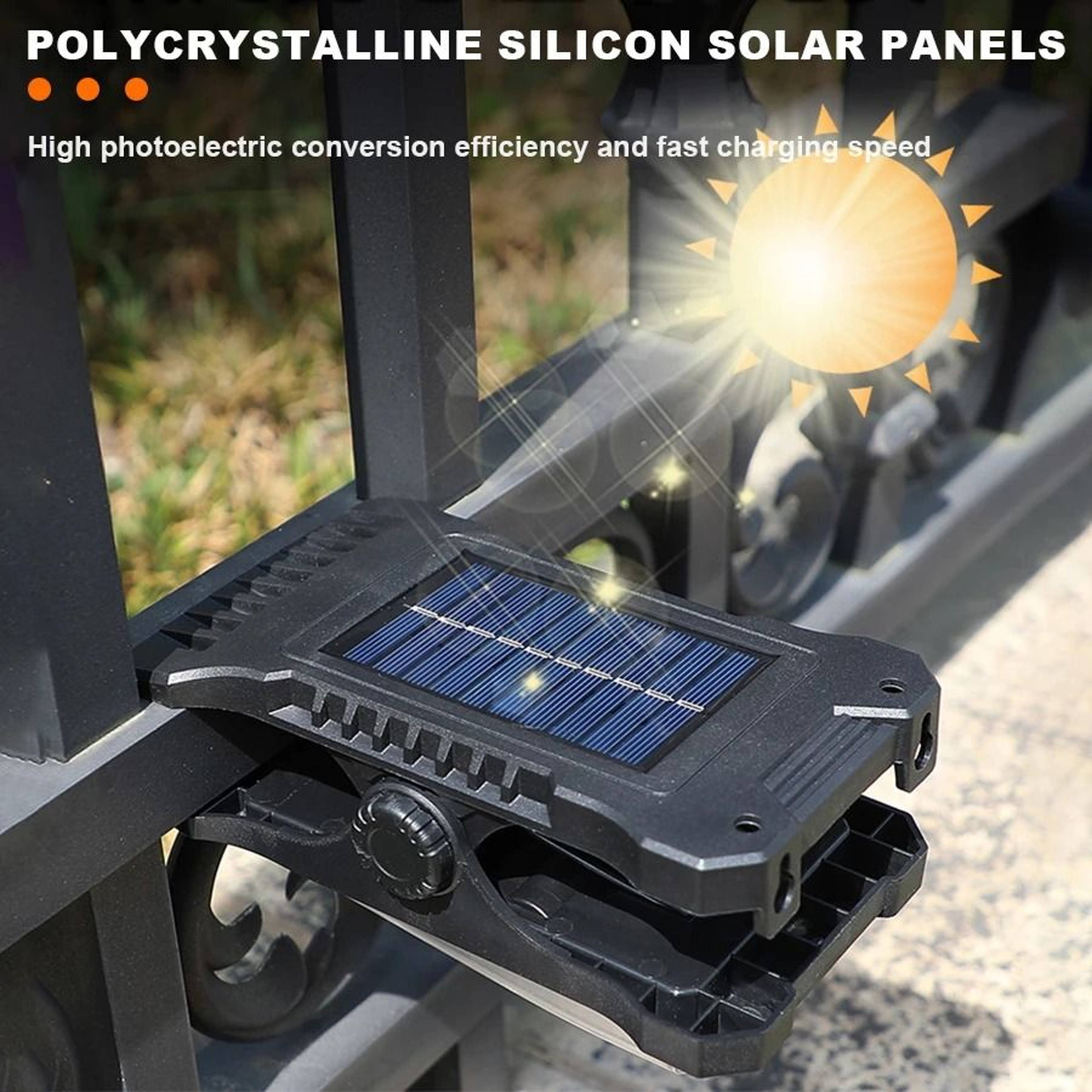 MultiFunctional Solar ClipOn Motion Sensor Outdoor Lamp 3
