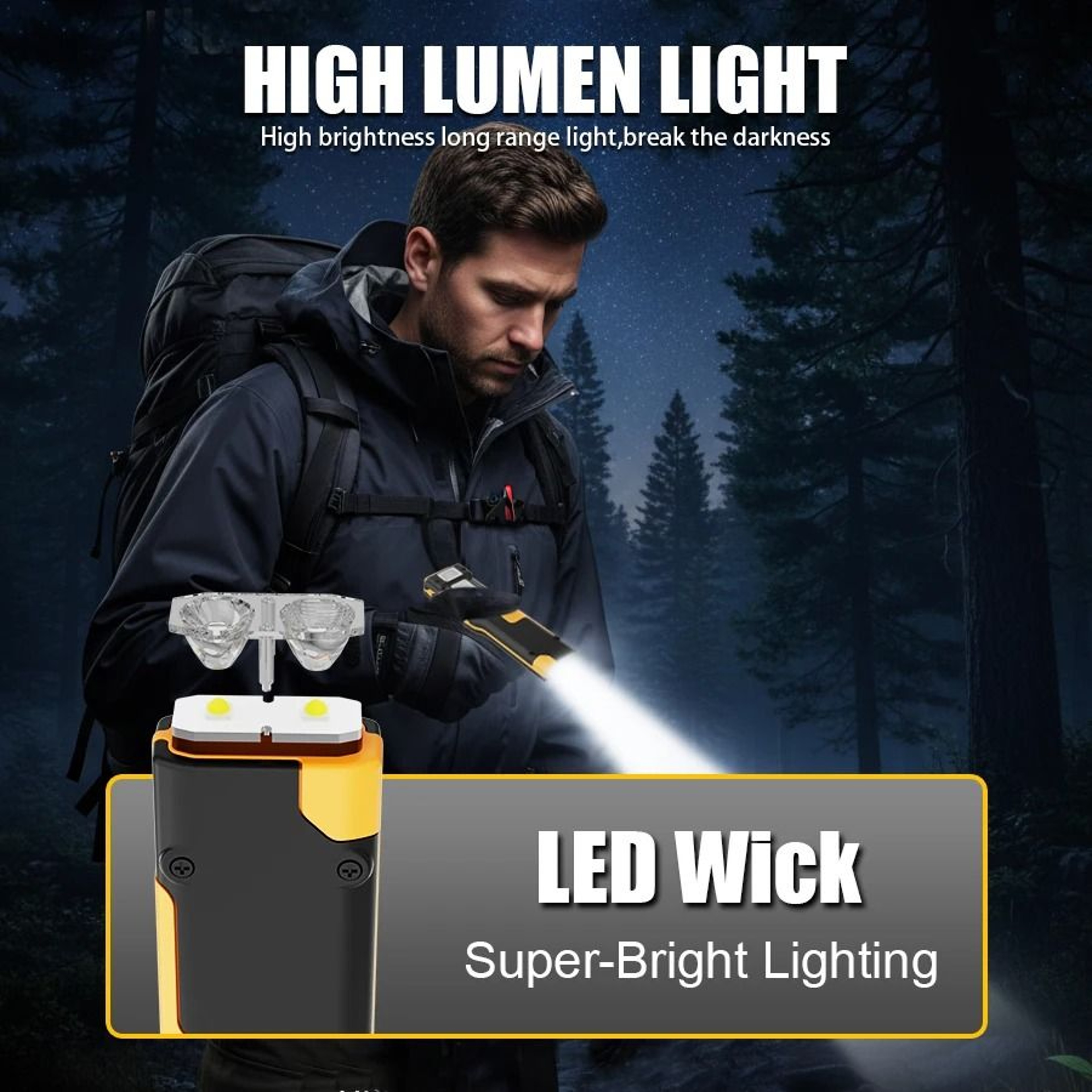EDC Tactical Rechargeable DualSwitch LED Flashlight With Digital Display 2