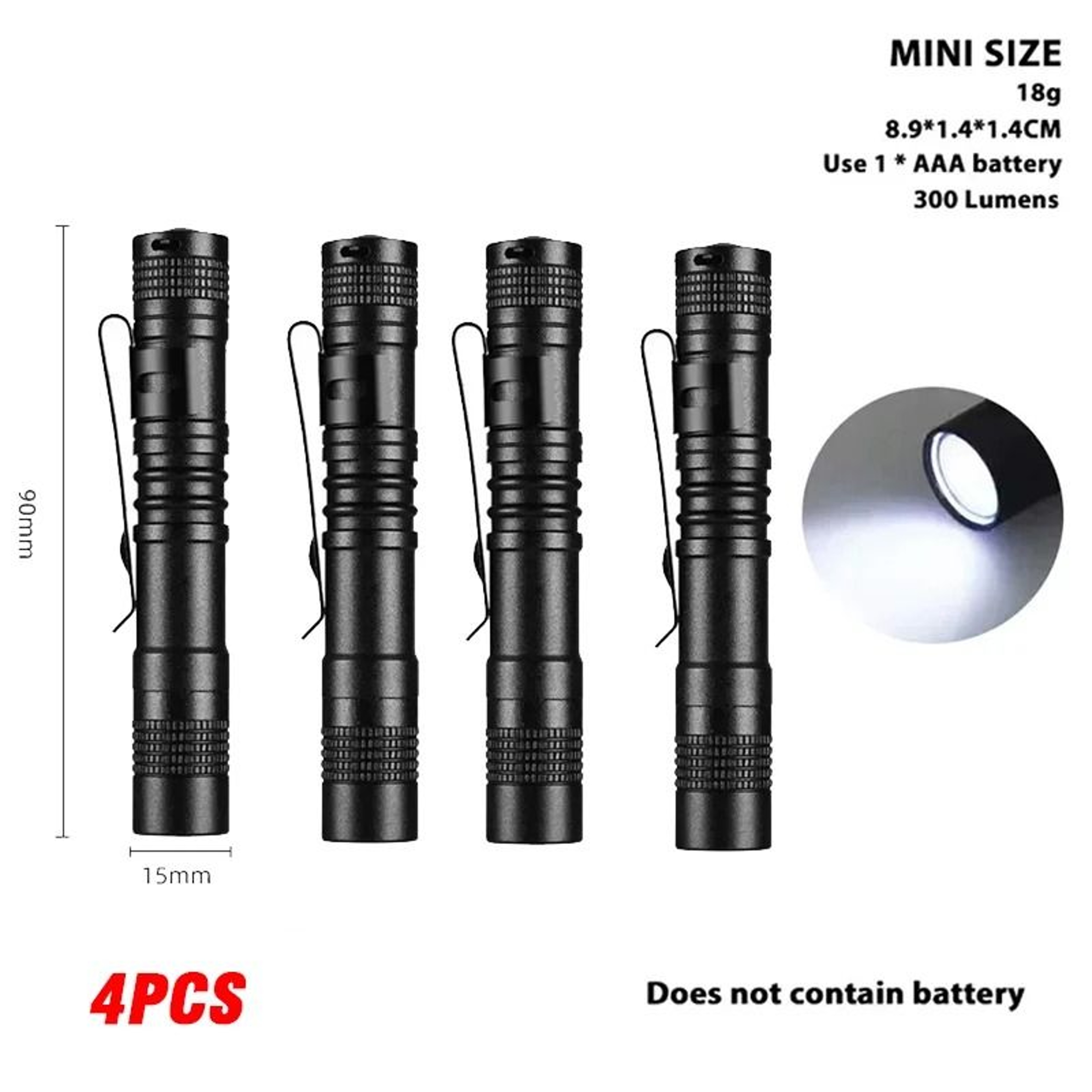 Mini Portable HighLumens Pocket LED Pen Flashlight 12