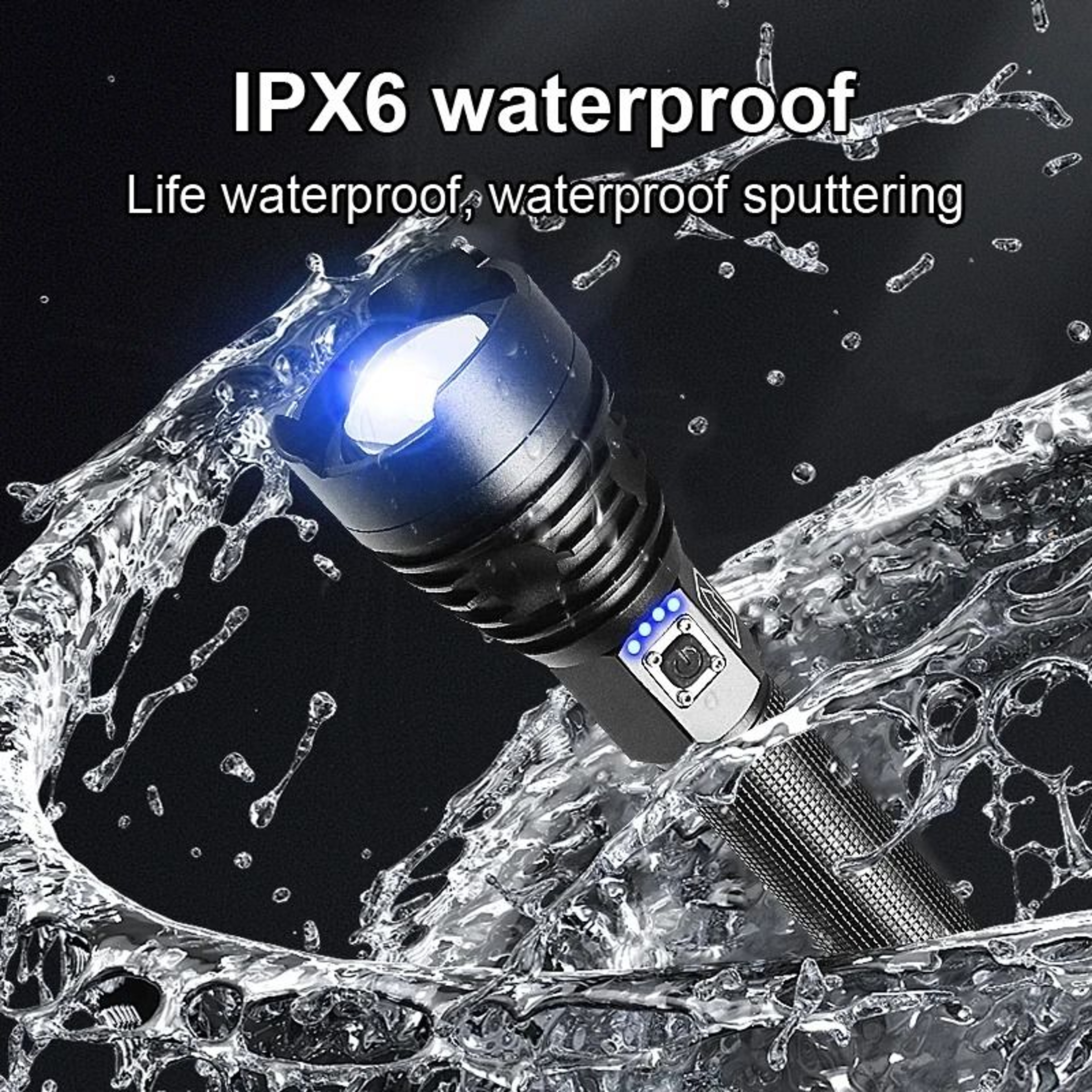 HighOutput XHP70 3000Lumen Tactical Rechargeable Flashlight 3