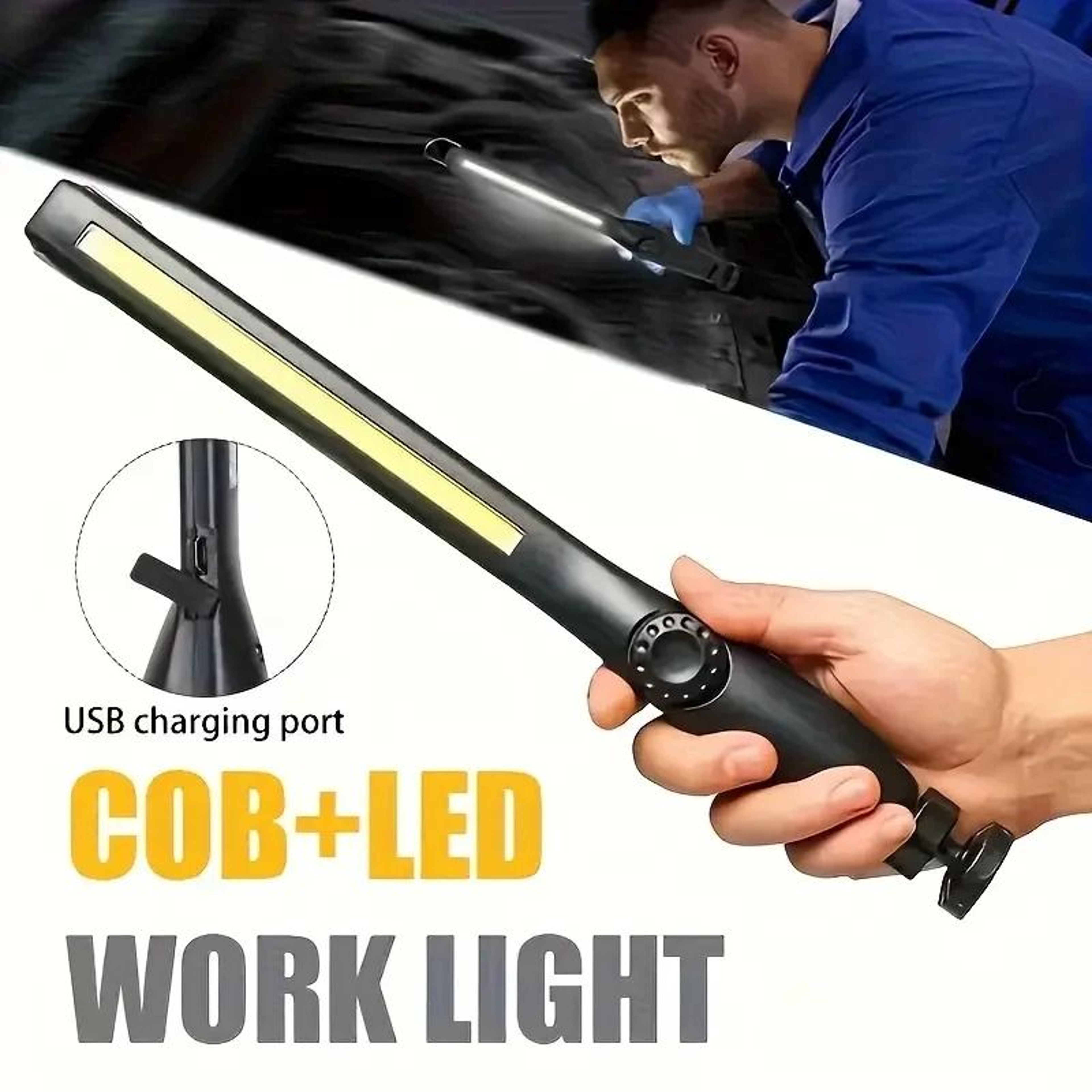700LM Rechargeable COB LED MultiAxis Work Light 0