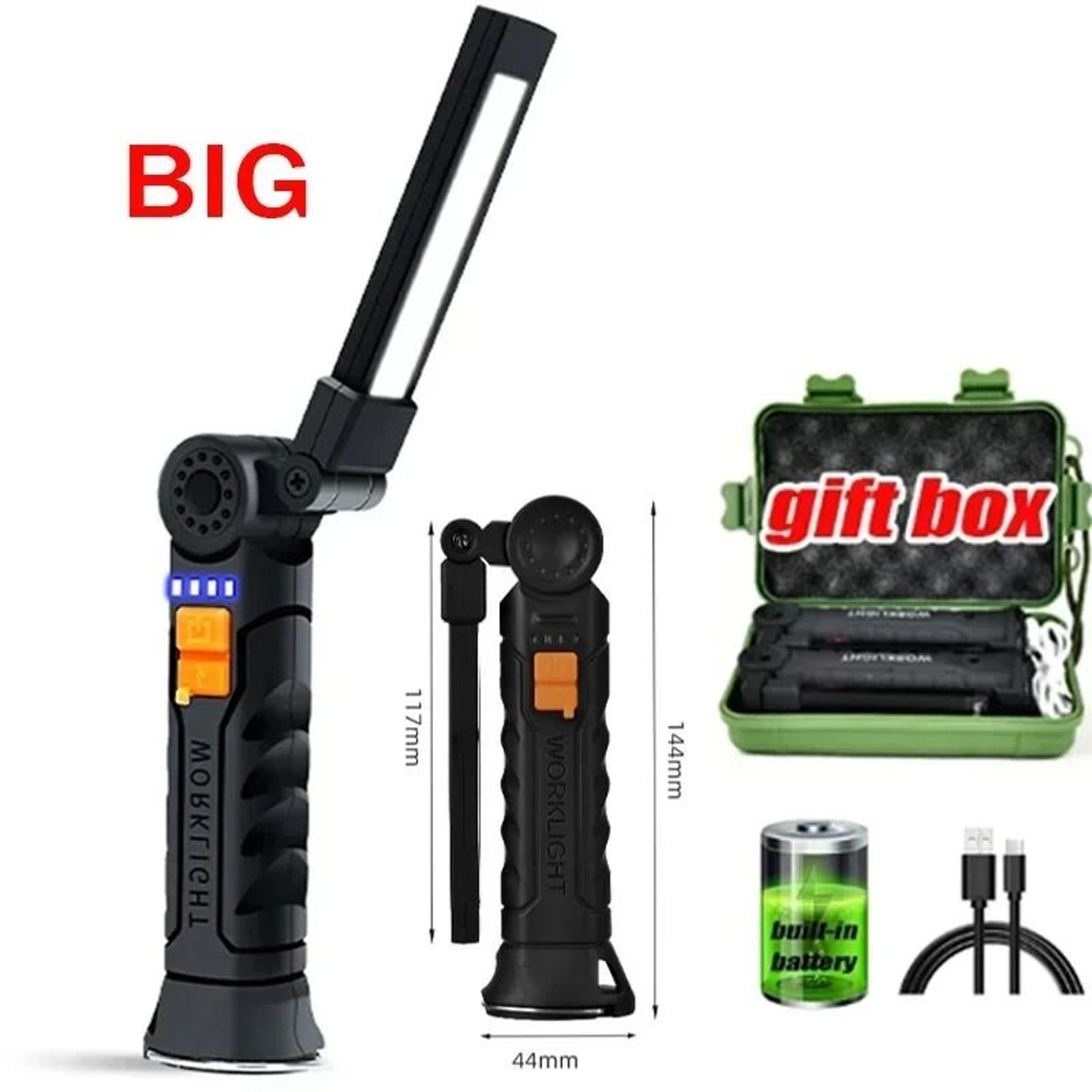 Portable COB LED Rechargeable Magnetic Work Light 11