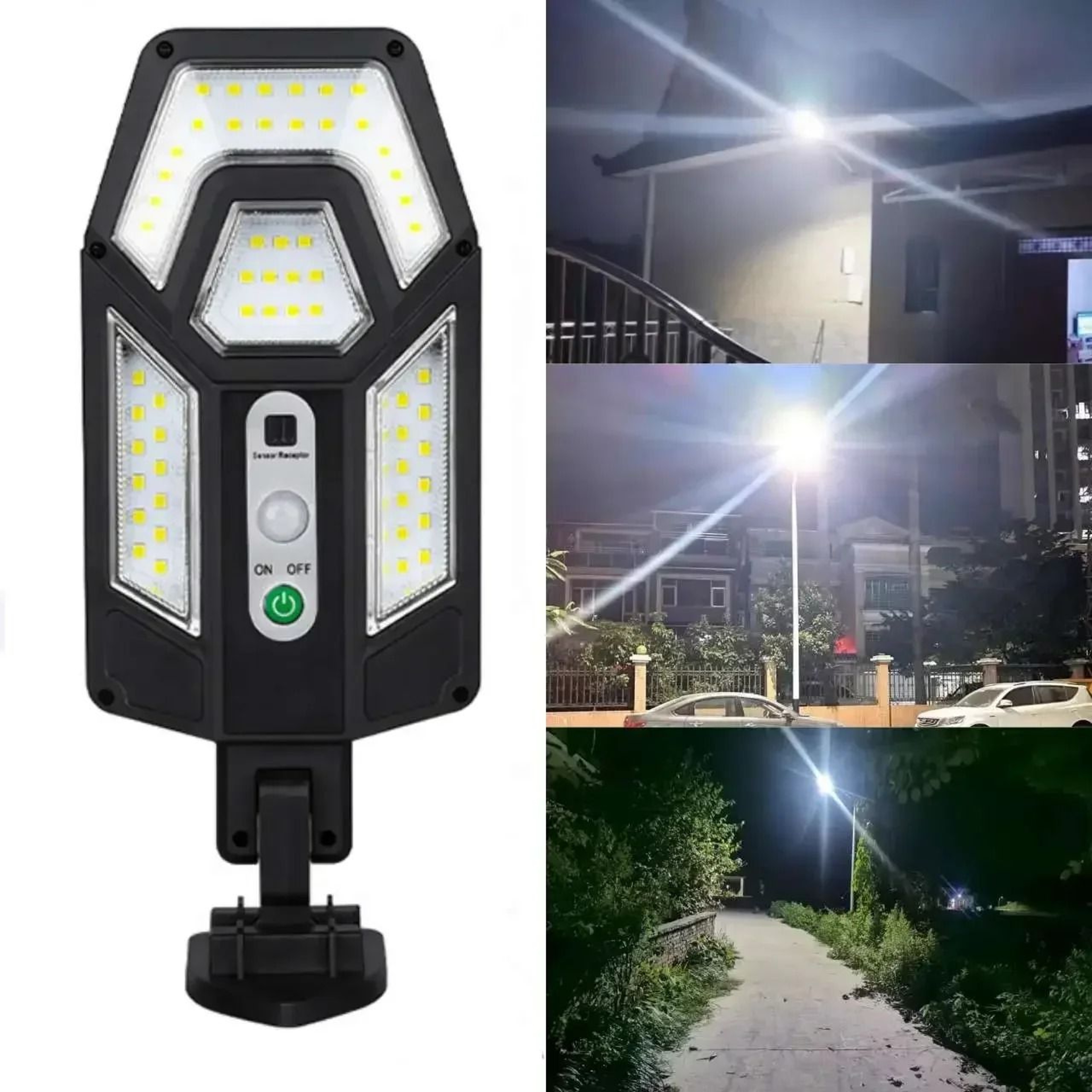 MultiPanel 55LED UltraBright Solar Motion Sensor Wall Light With Remote Control 4