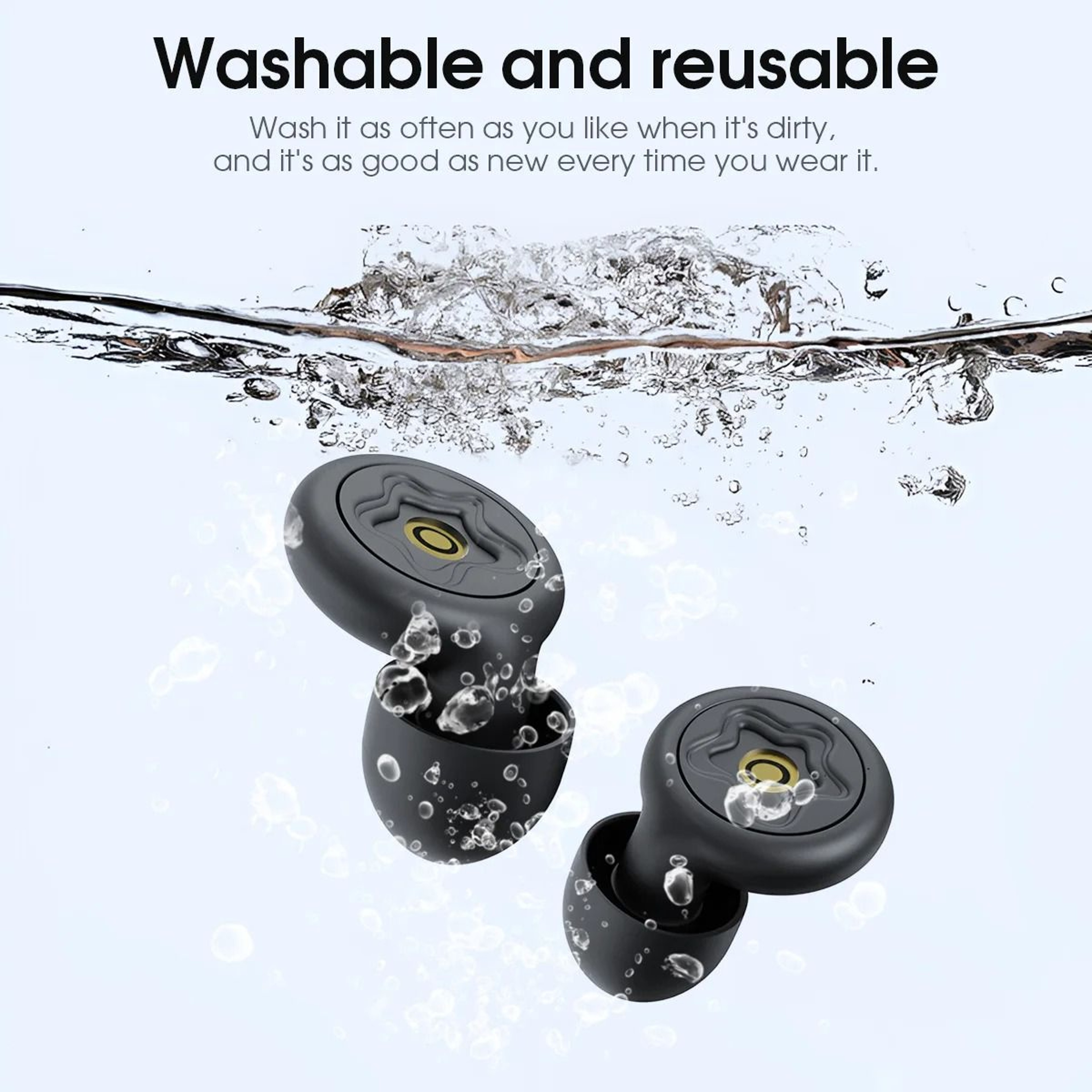 Soft Reusable Silicone Noise Reduction Earplugs Set 2