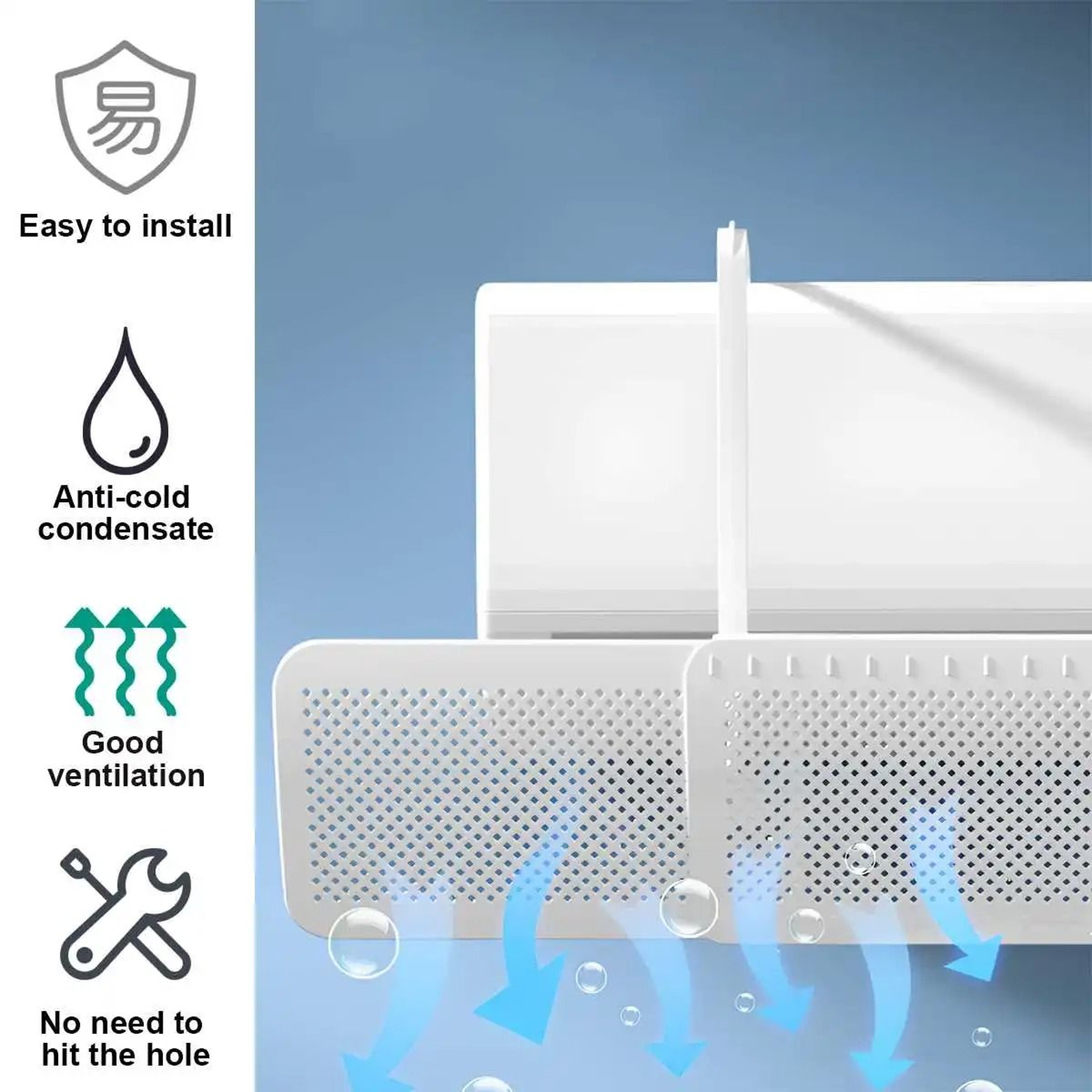 Universal WallMounted AntiDirect Blowing Air Conditioner Wind Deflector 3