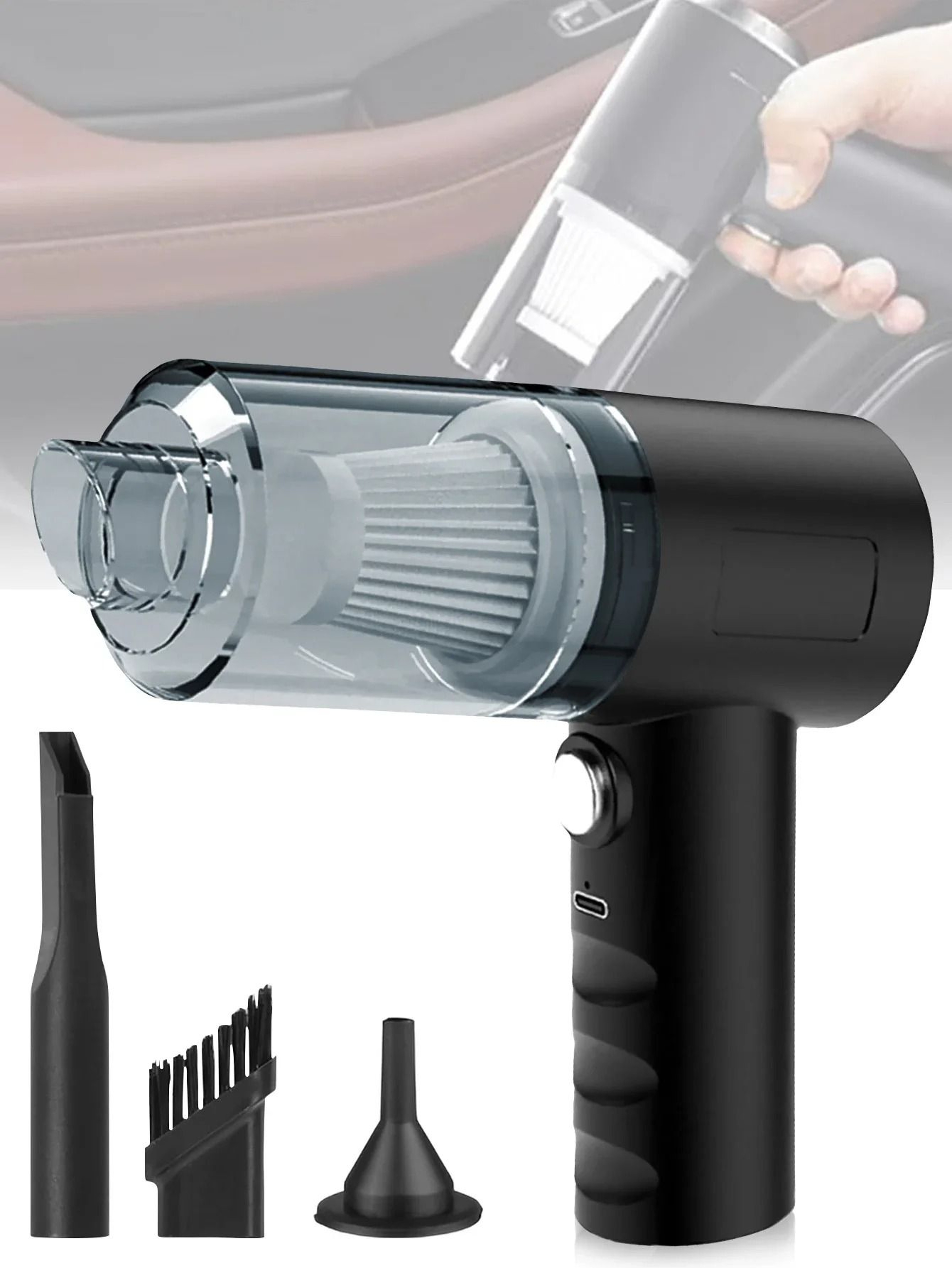 2in1 DualFunction Cordless 5500Pa Handheld Vacuum And Air Blower Duster 6