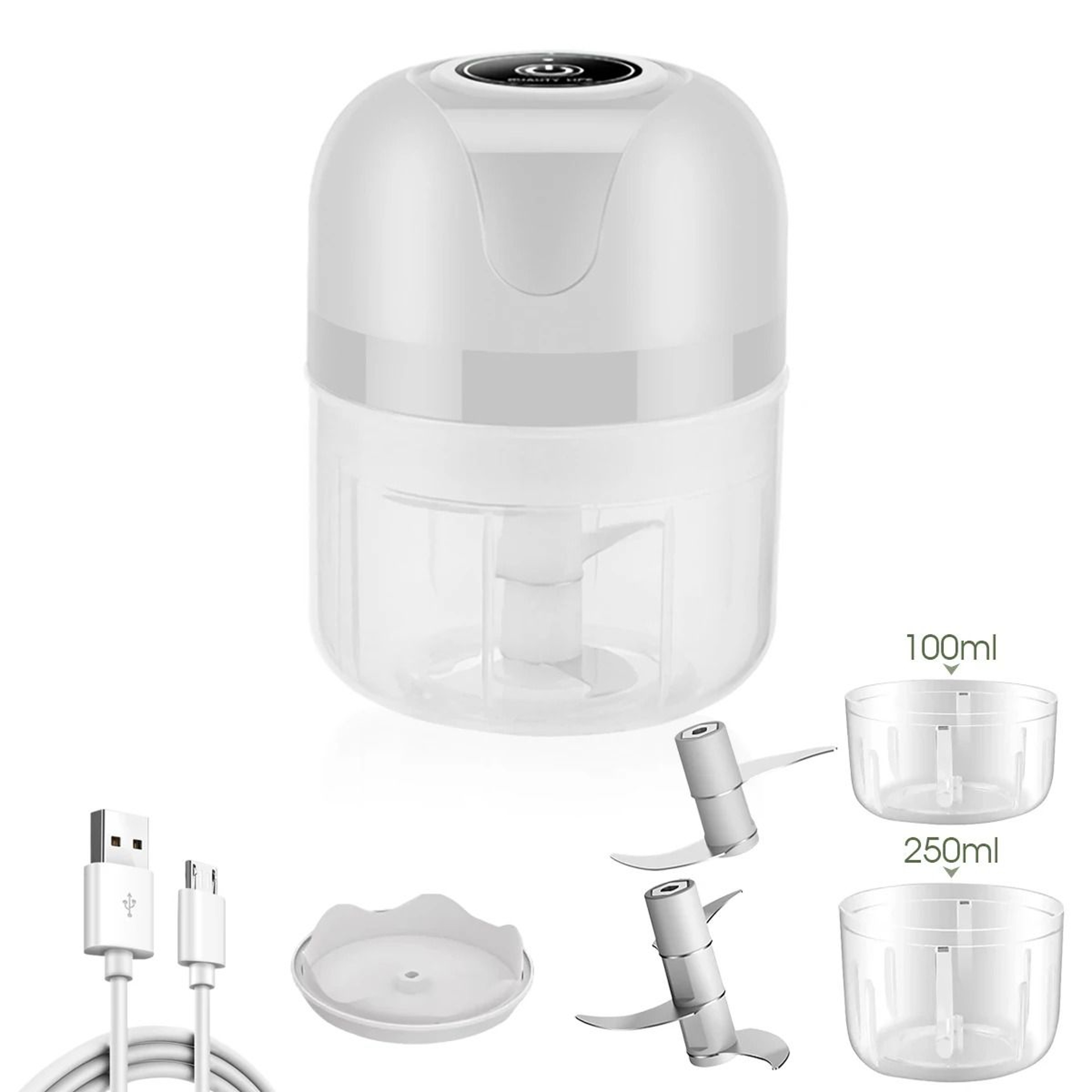 Universal MultiCup Waterproof Electric Mini Garlic Chopper And Food Grinder 6