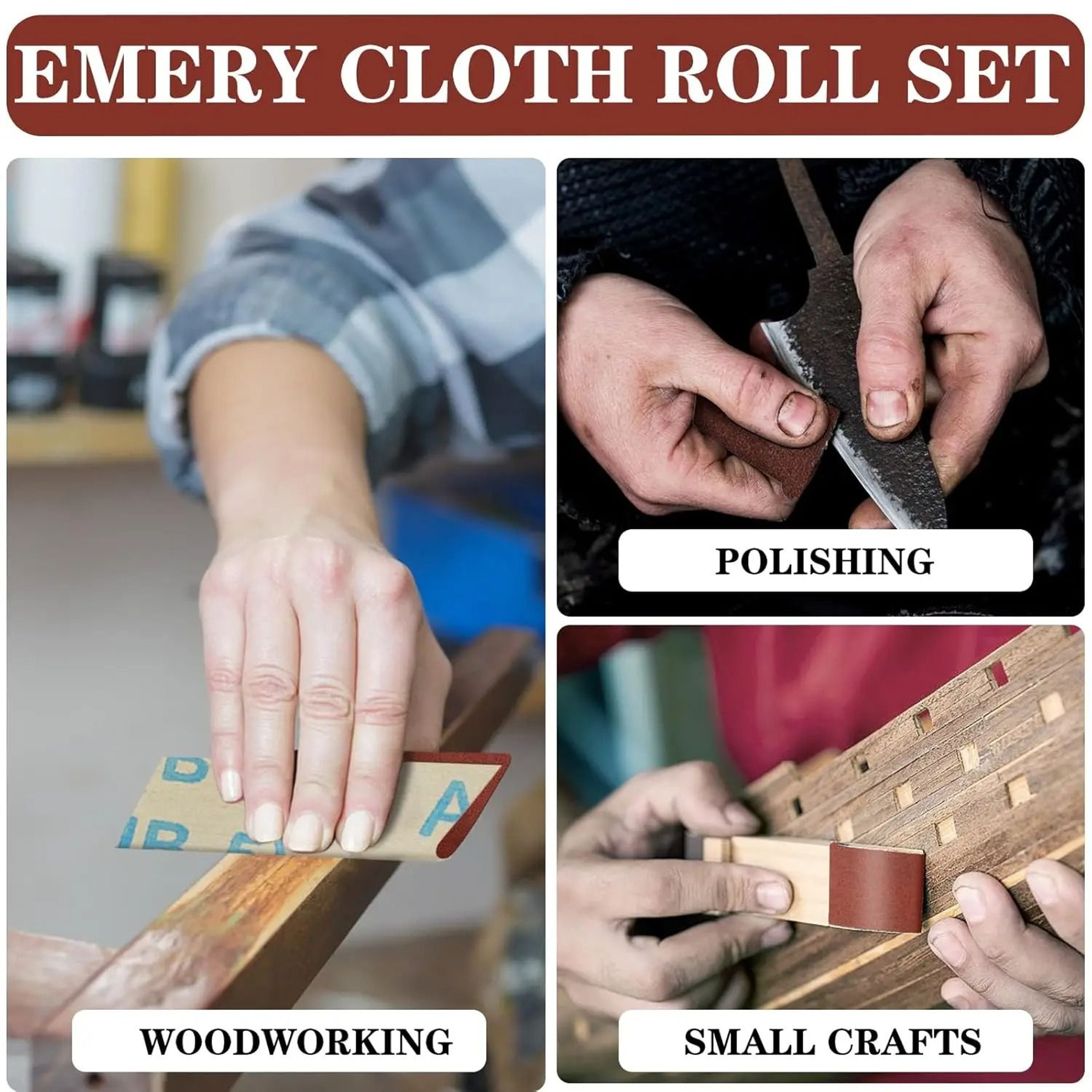 6Meter Emery Cloth Abrasive Sandpaper Roll 3