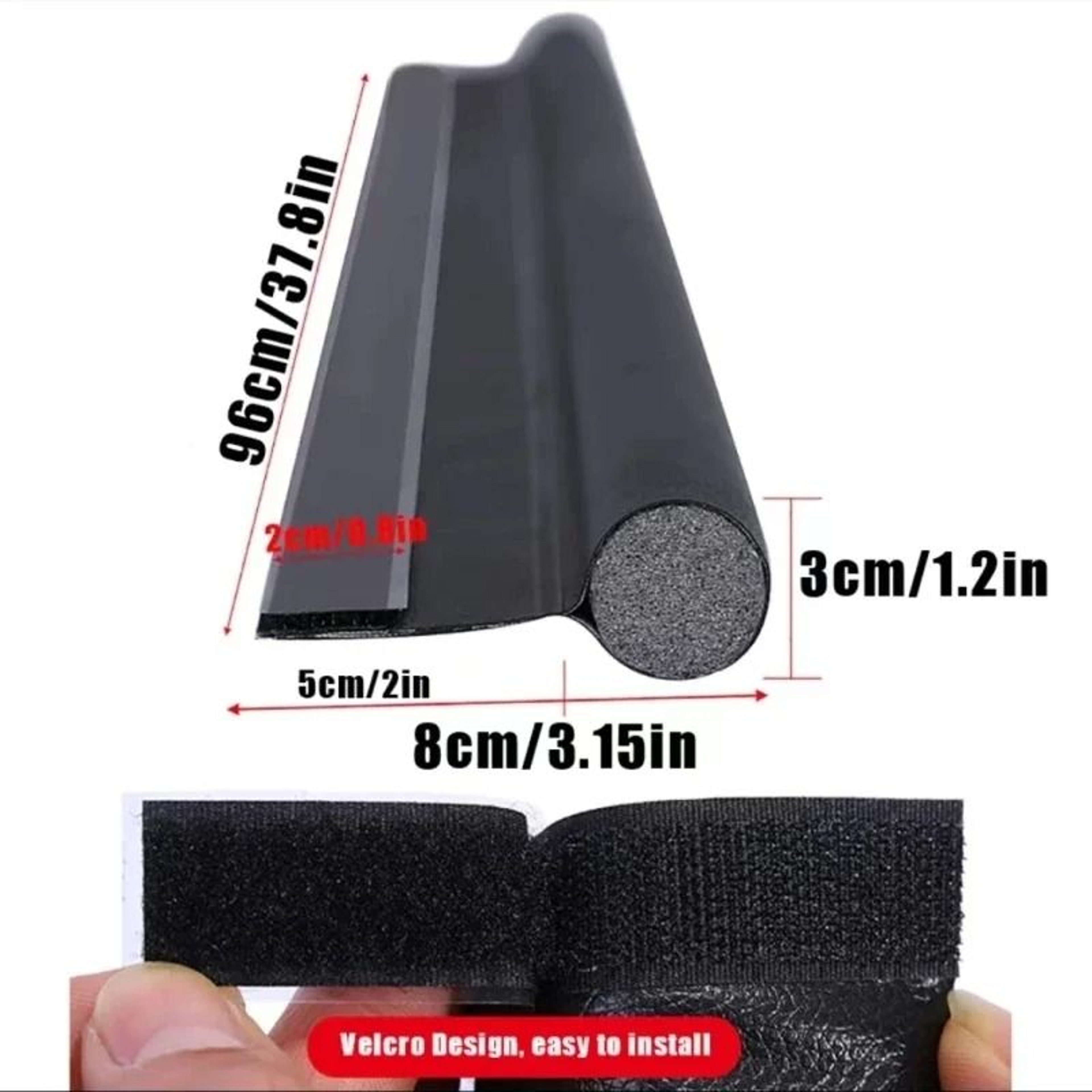 HeavyDuty HookandLoop Under Door Draft Stopper 2