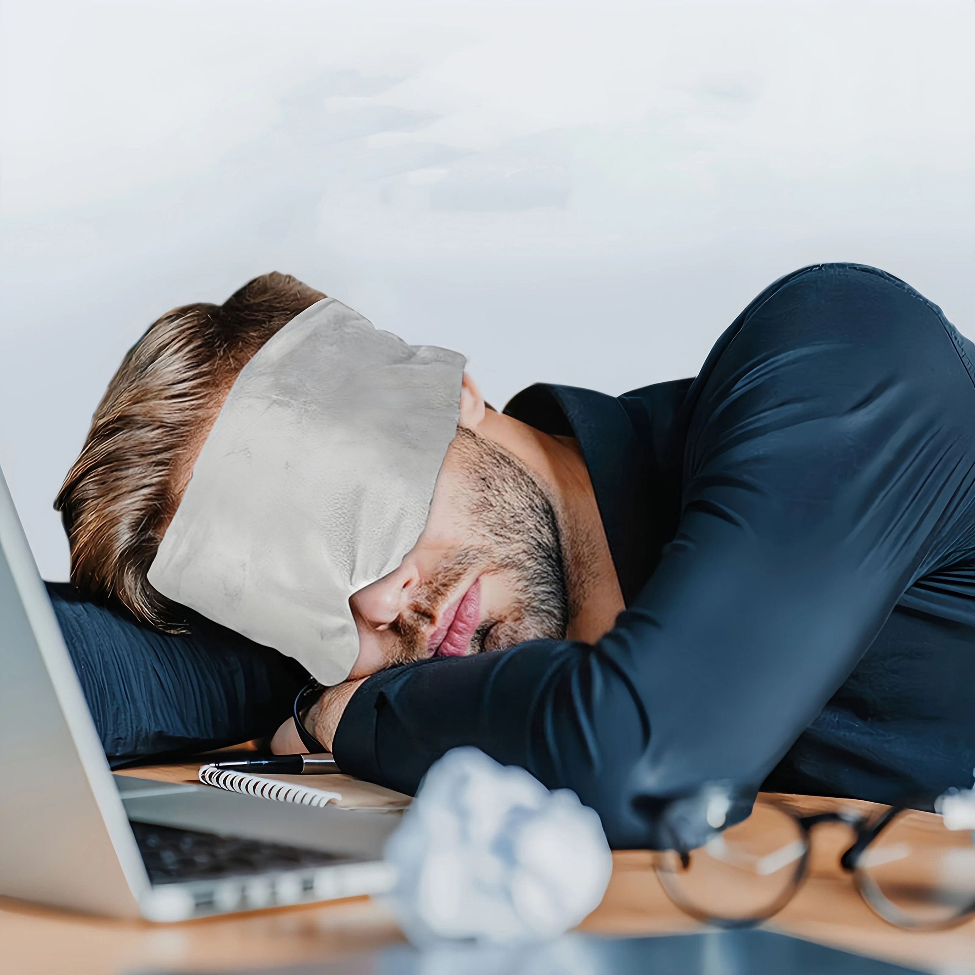 Adjustable Deep Sleep Weighted Gravity Blackout Eye Mask 4