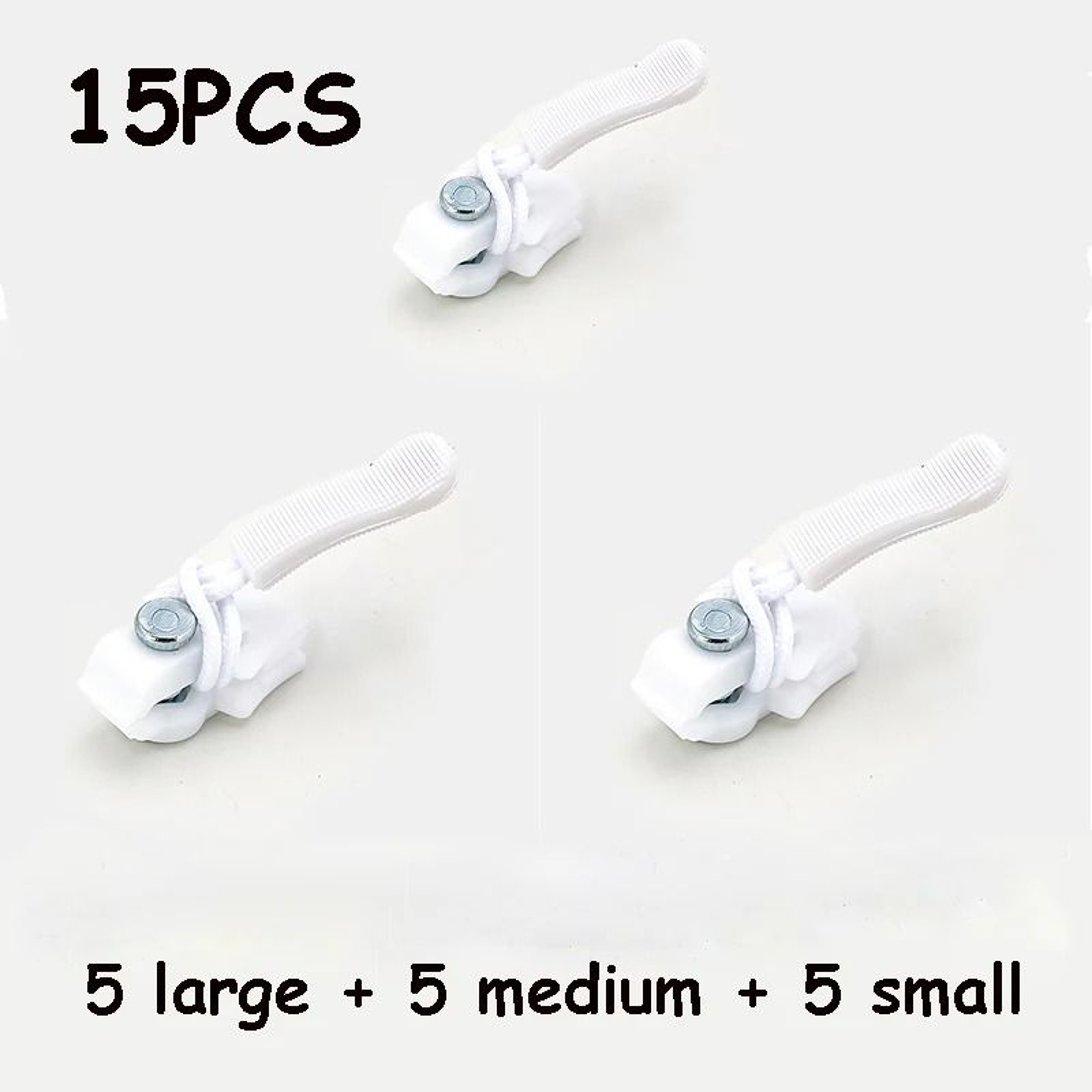 6Piece QuickRelease Zipper Pull Replacement Slider Kit 11