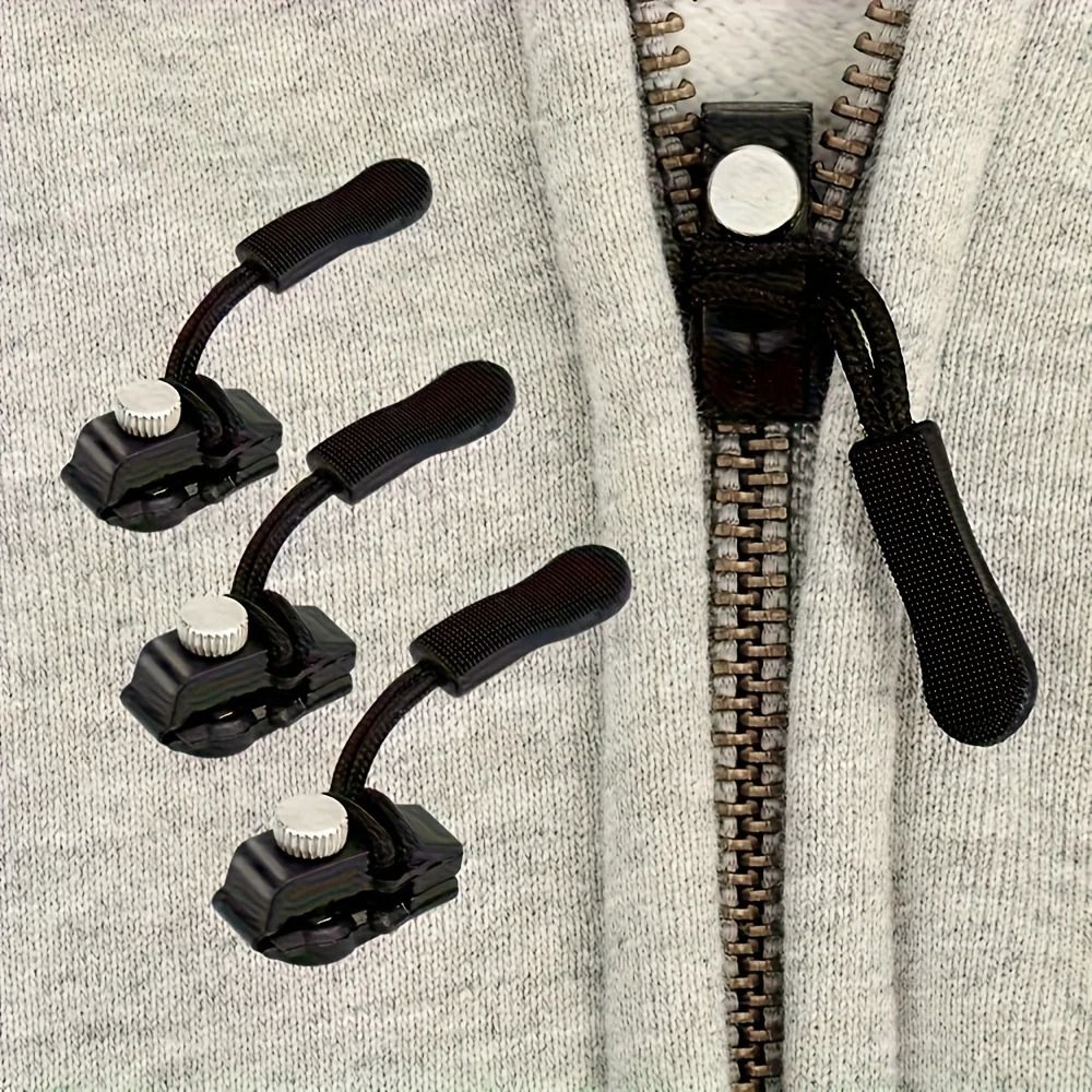 6Piece QuickRelease Zipper Pull Replacement Slider Kit 2