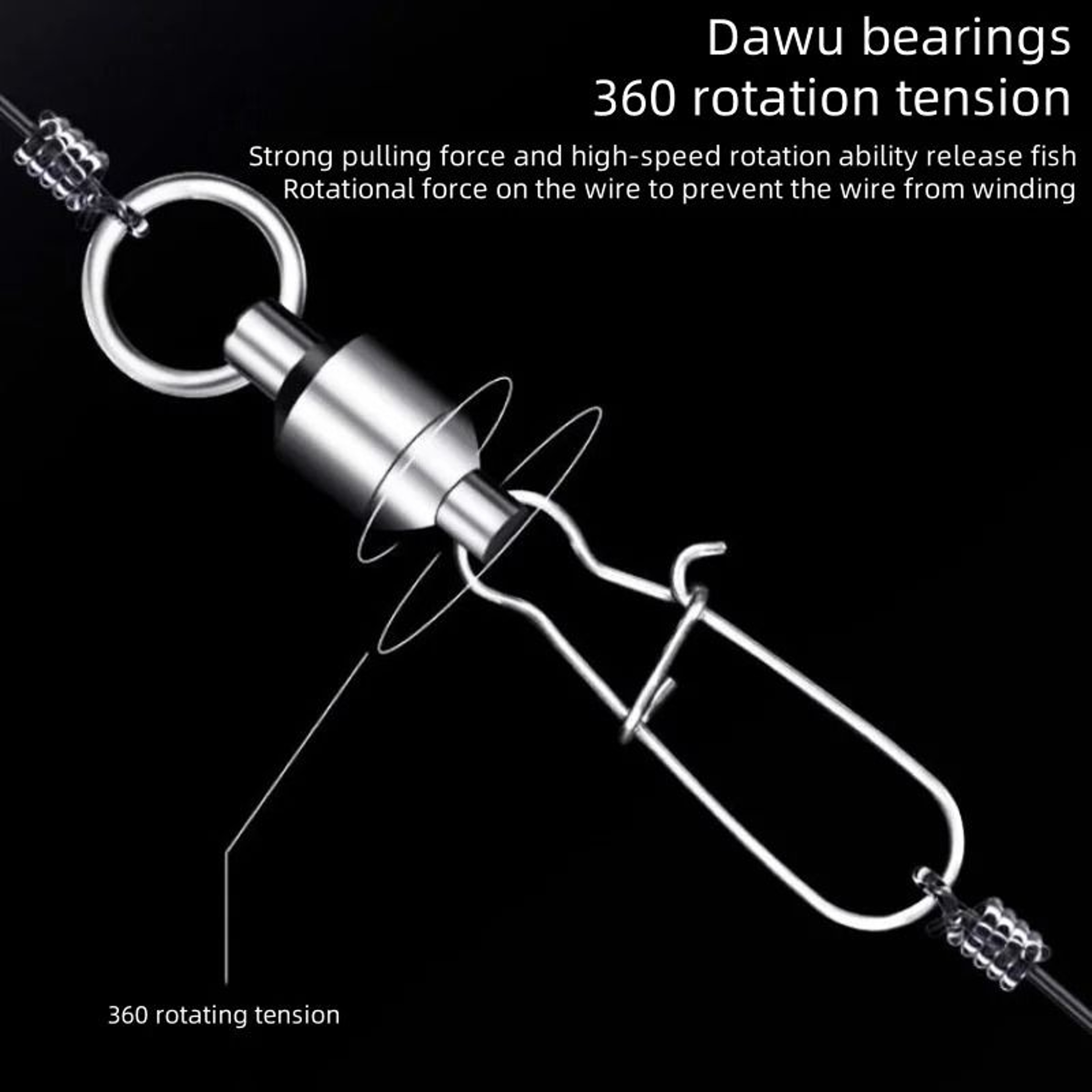 20Piece HeavyDuty Ball Bearing Swivel With Cross Lock Snap Connectors 4