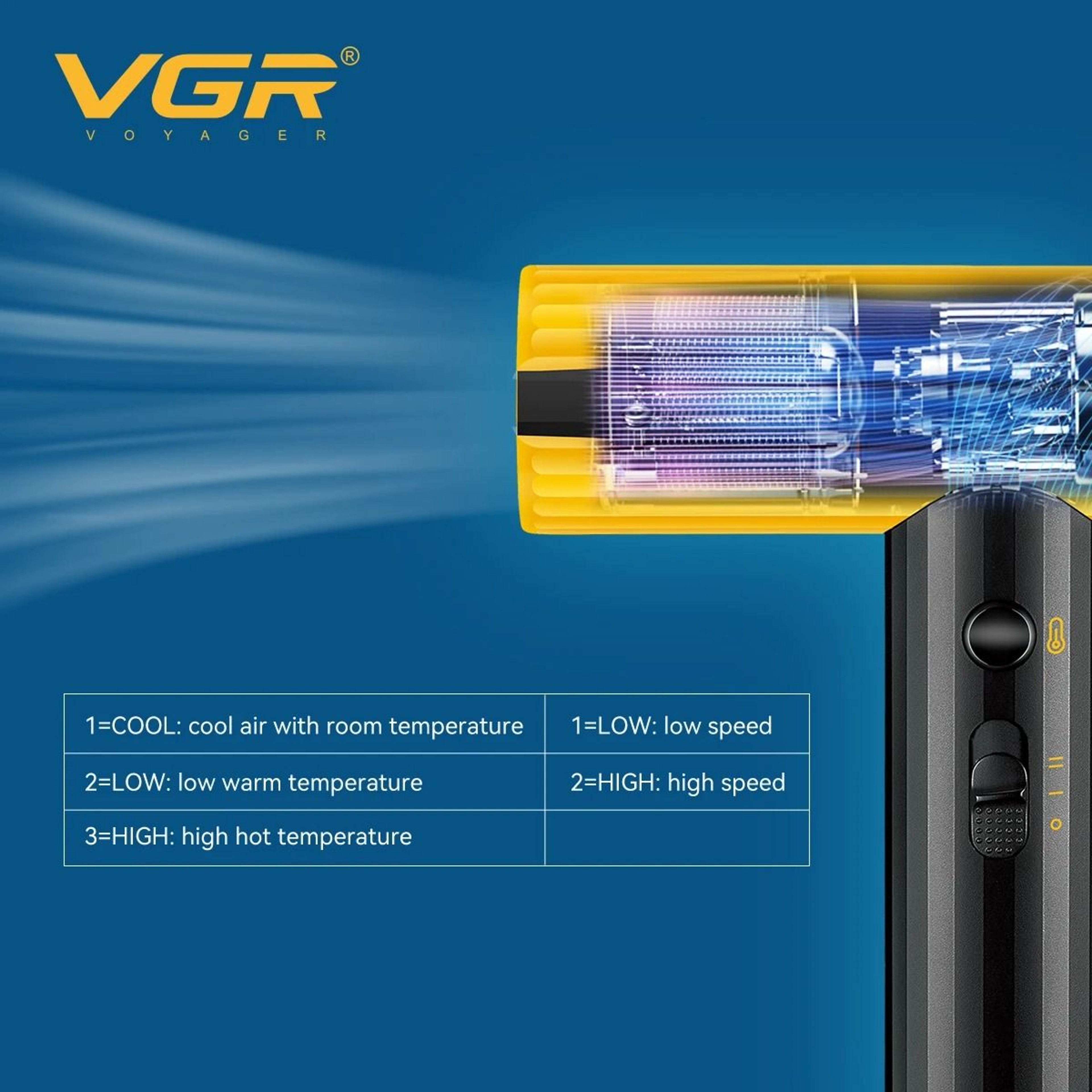 Professional 110000 RPM Brushless Motor Hair Dryer Model V285 HD 1